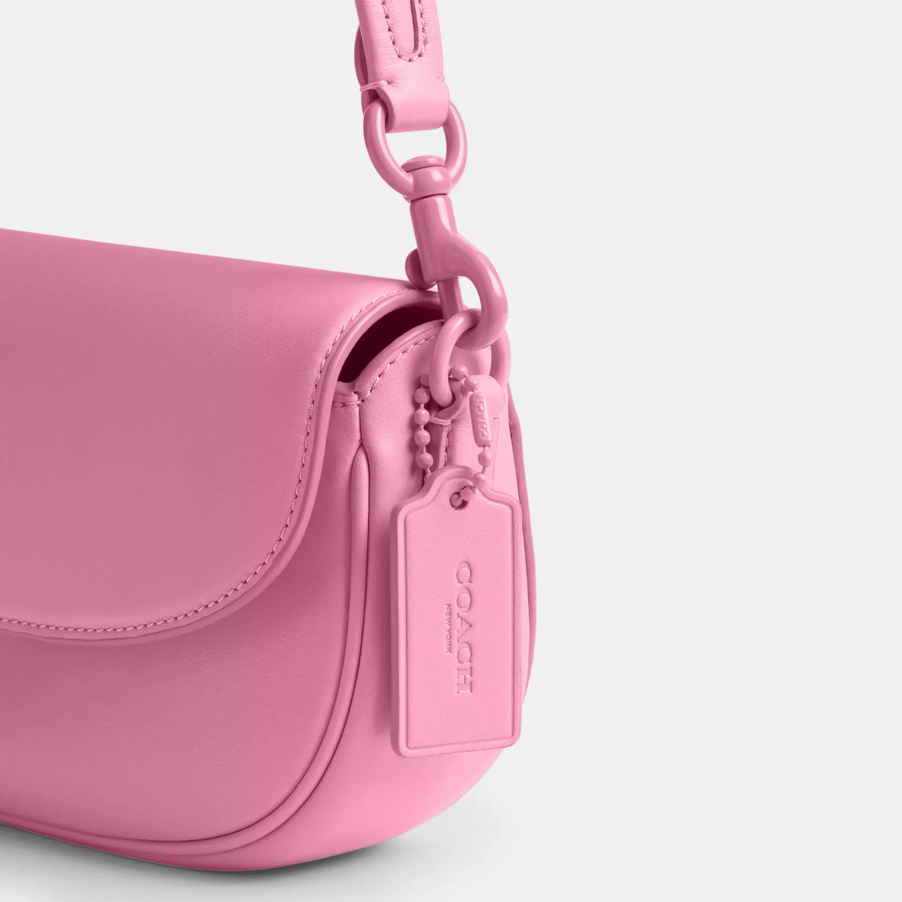 COACH Emmy sadelväska 23 Levande rosa COACH Emmy sadelväska 23 Levande rosa