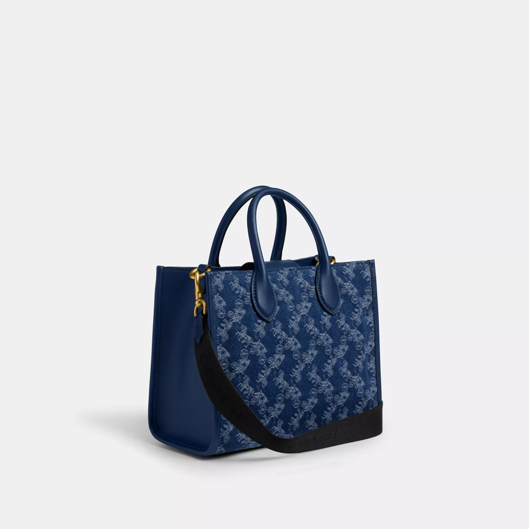 COACH Ess Tygpåse 26 Med Häst- och vagntryck Deep Blue Multi COACH Ess Tygpåse 26 Med Häst- och vagntryck Deep Blue Multi