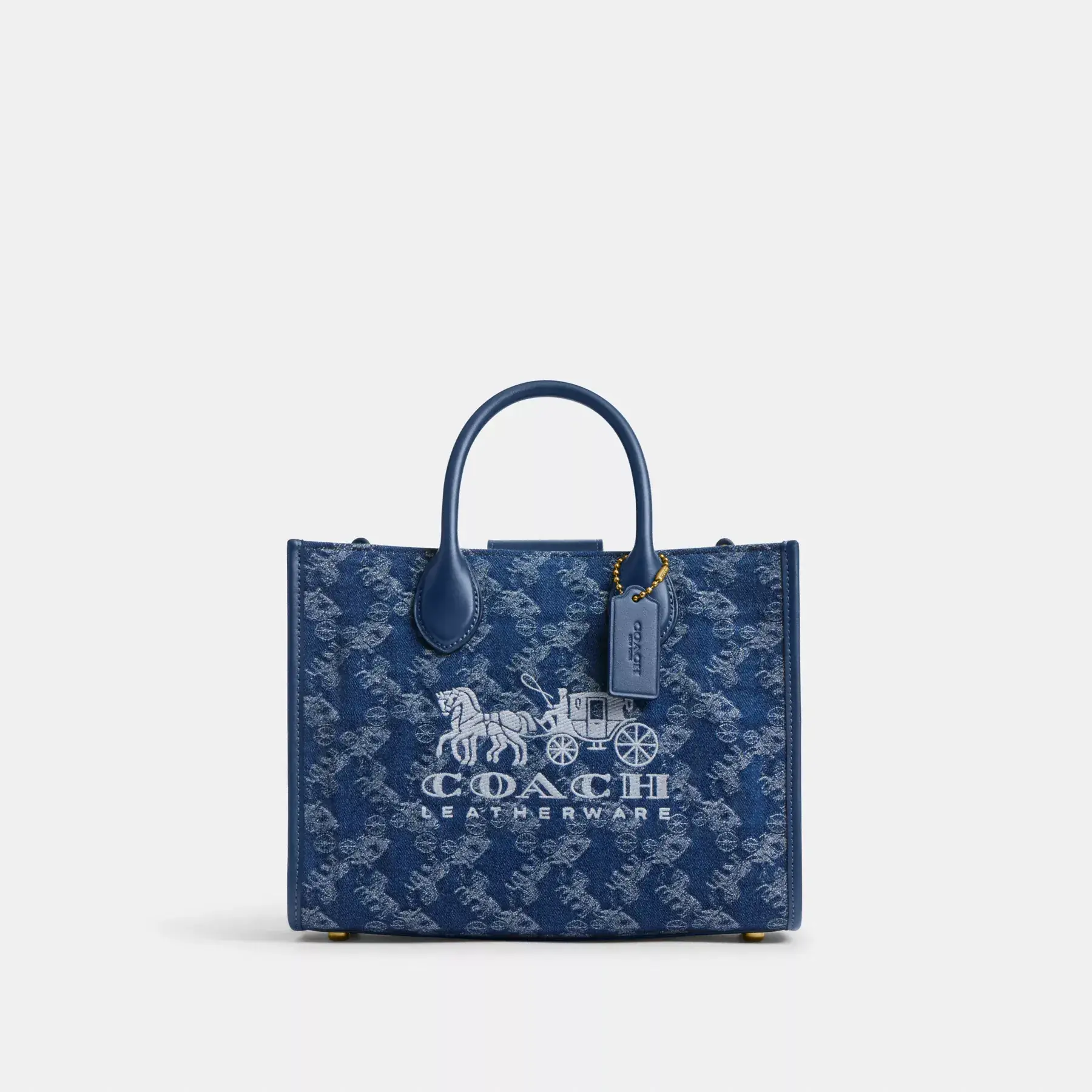 COACH Ess Tygpåse 26 Med Häst- och vagntryck Deep Blue Multi COACH Ess Tygpåse 26 Med Häst- och vagntryck Deep Blue Multi