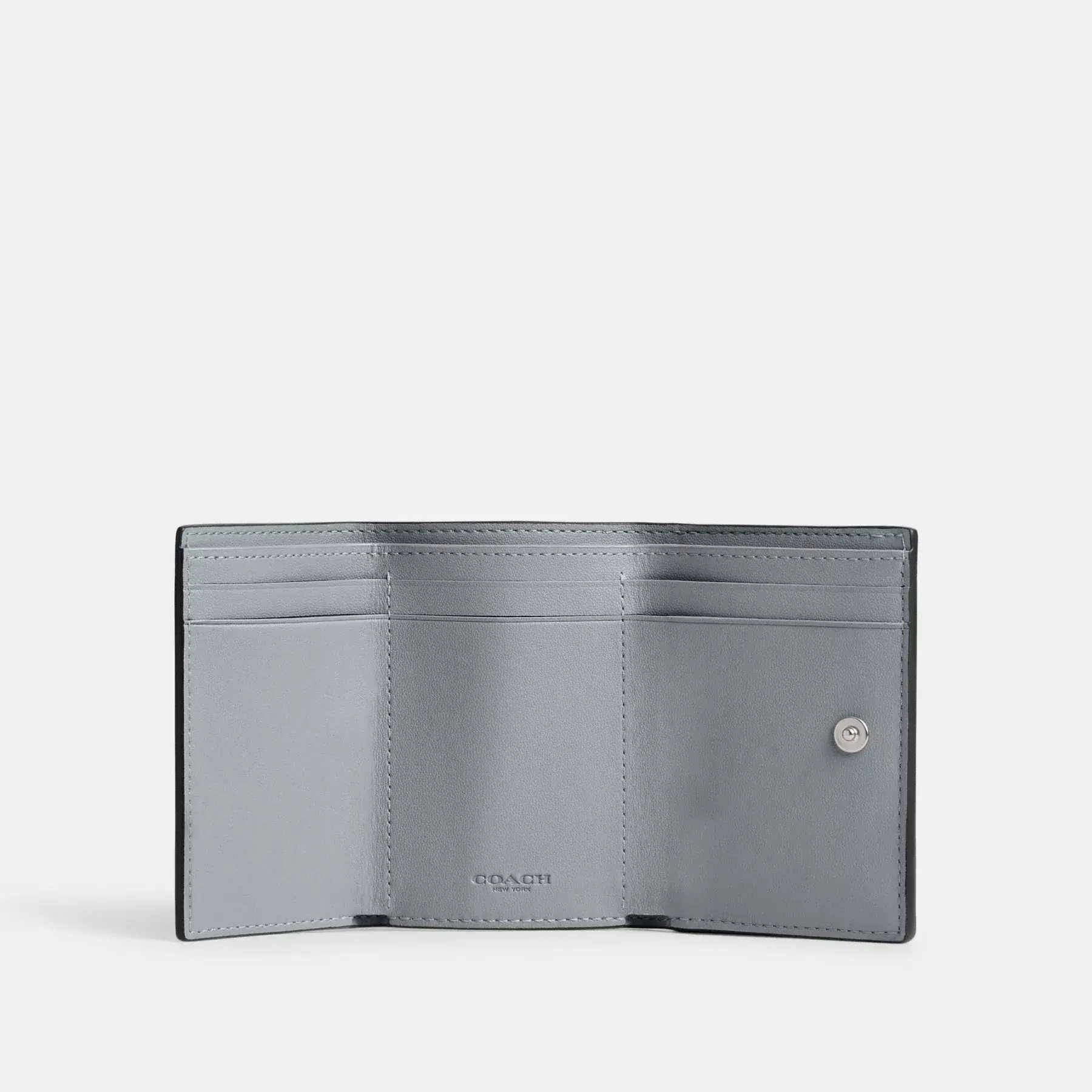 COACH Essential Mini Trifold-plånbok Grå Blå COACH Essential Mini Trifold-plånbok Grå Blå