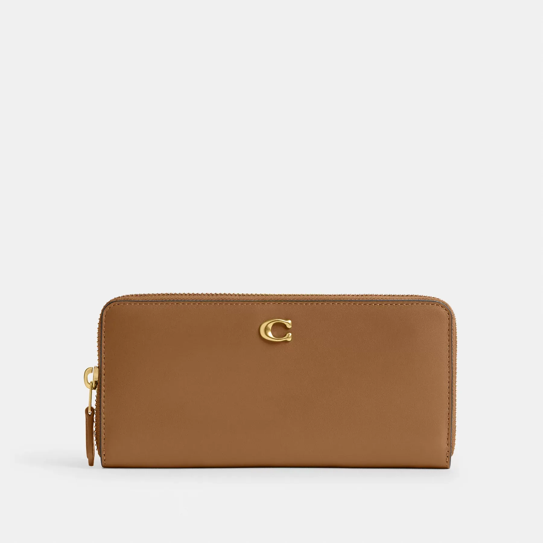 COACH Essential Slim Dragspel Zip Plånbok Honungsbrunt