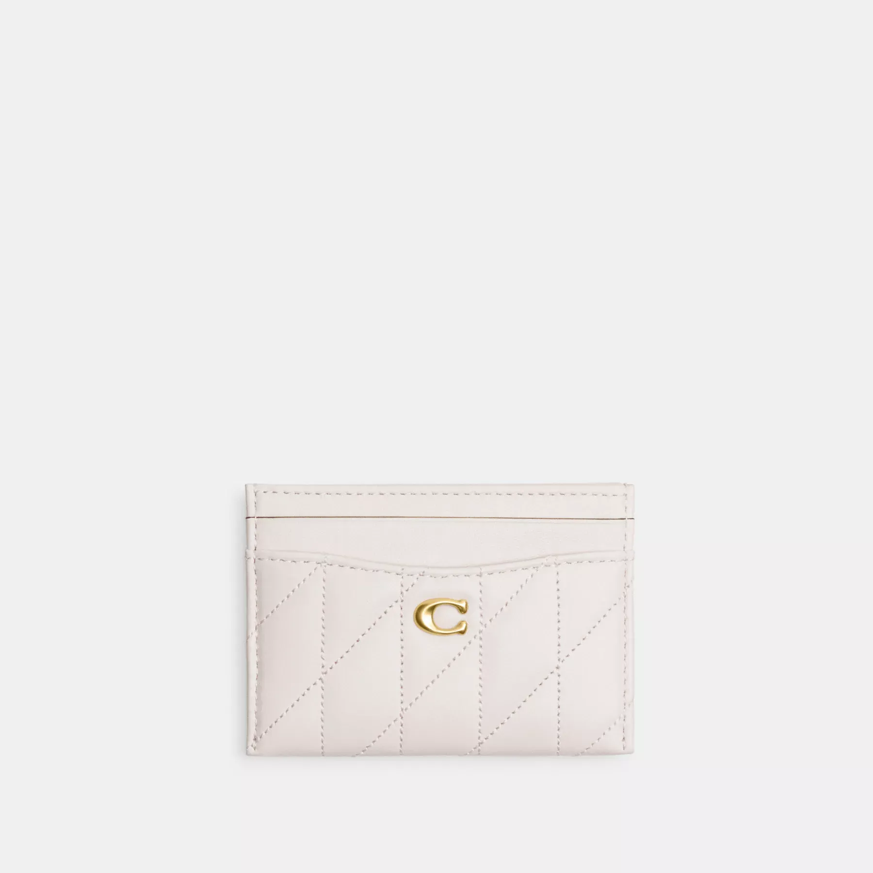 COACH Essentiellt kortfodral med kuddequiltning Krita