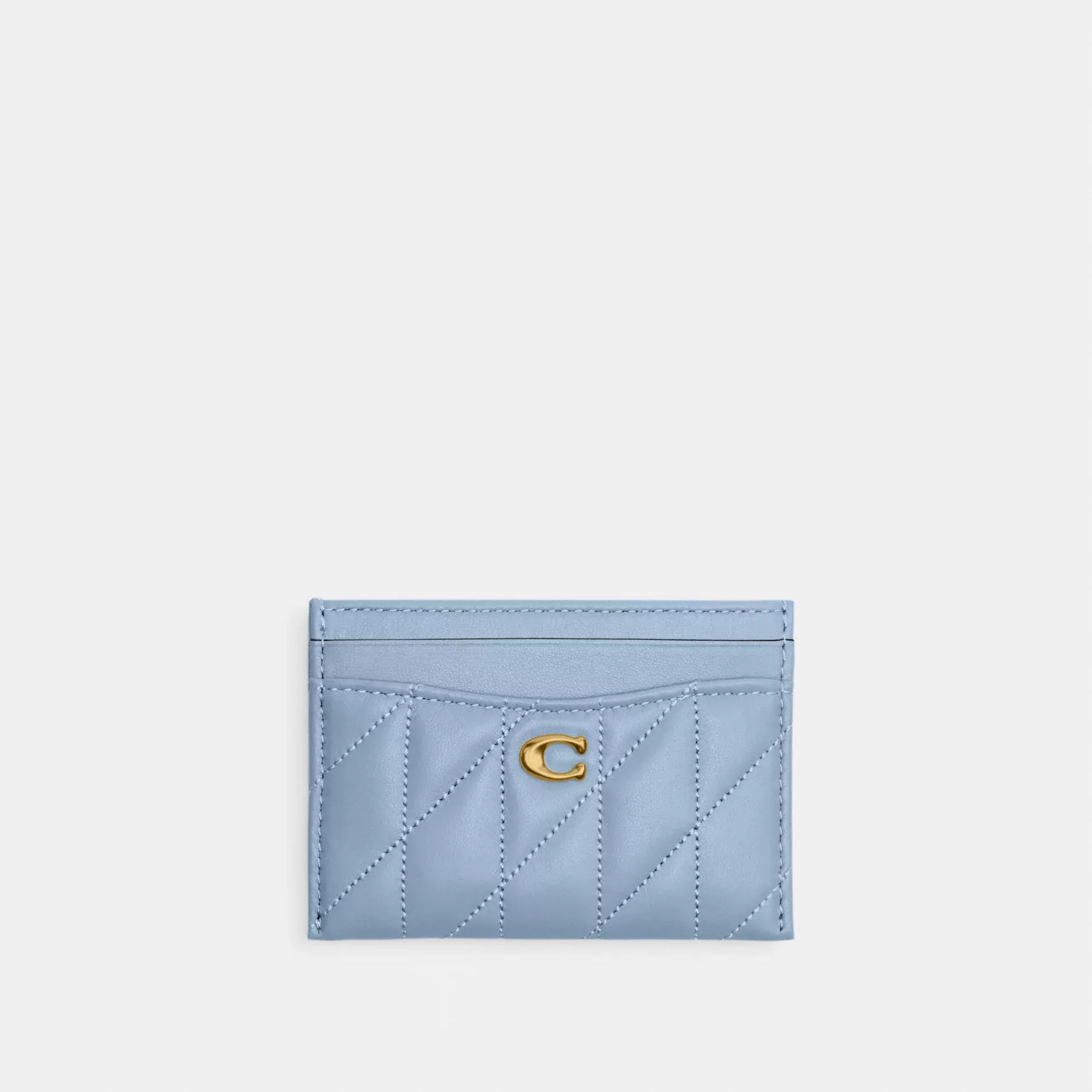 COACH Essentiellt kortfodral med kuddequiltning Blåklocka