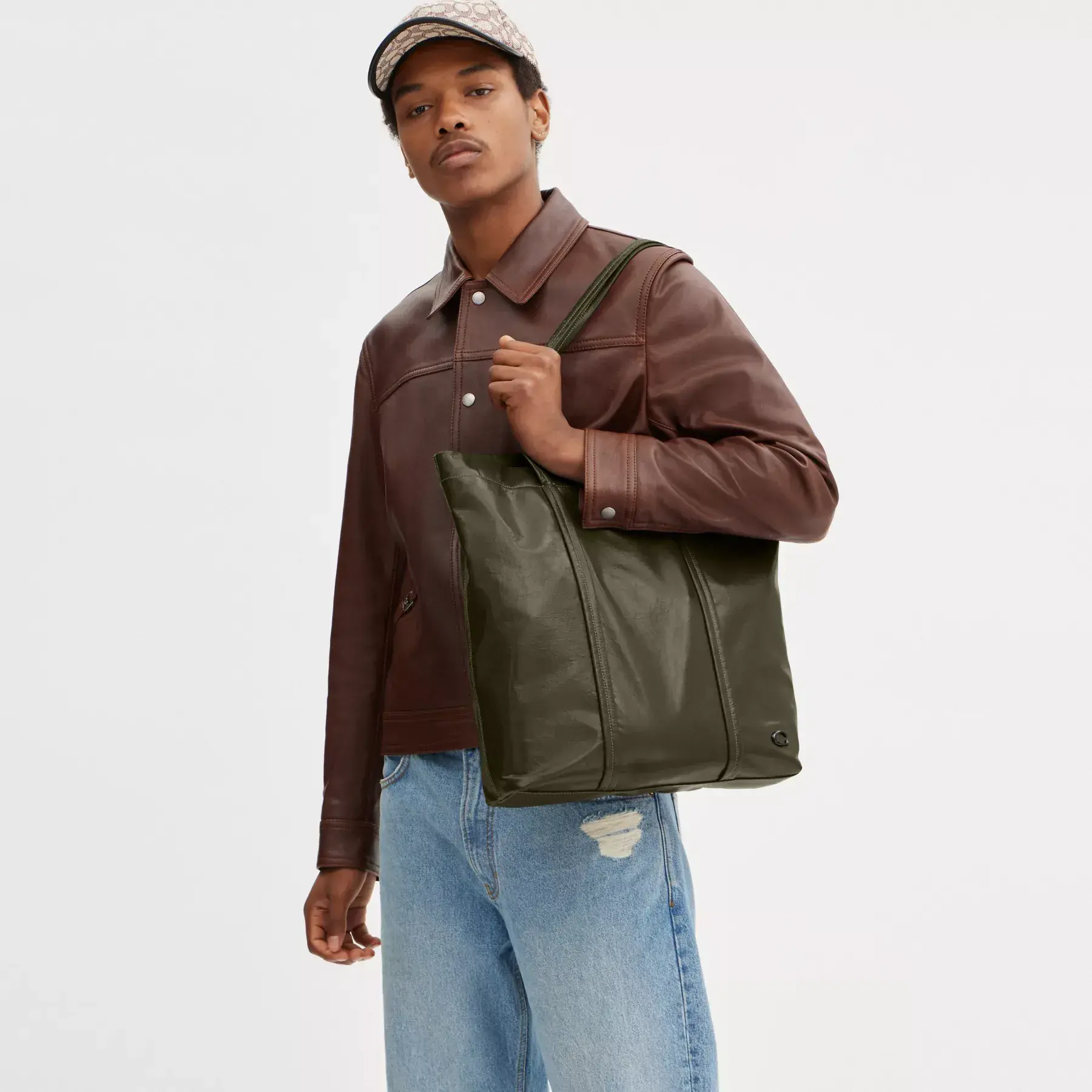 COACH Hall Tote Army Green COACH Hall Tote Army Green
