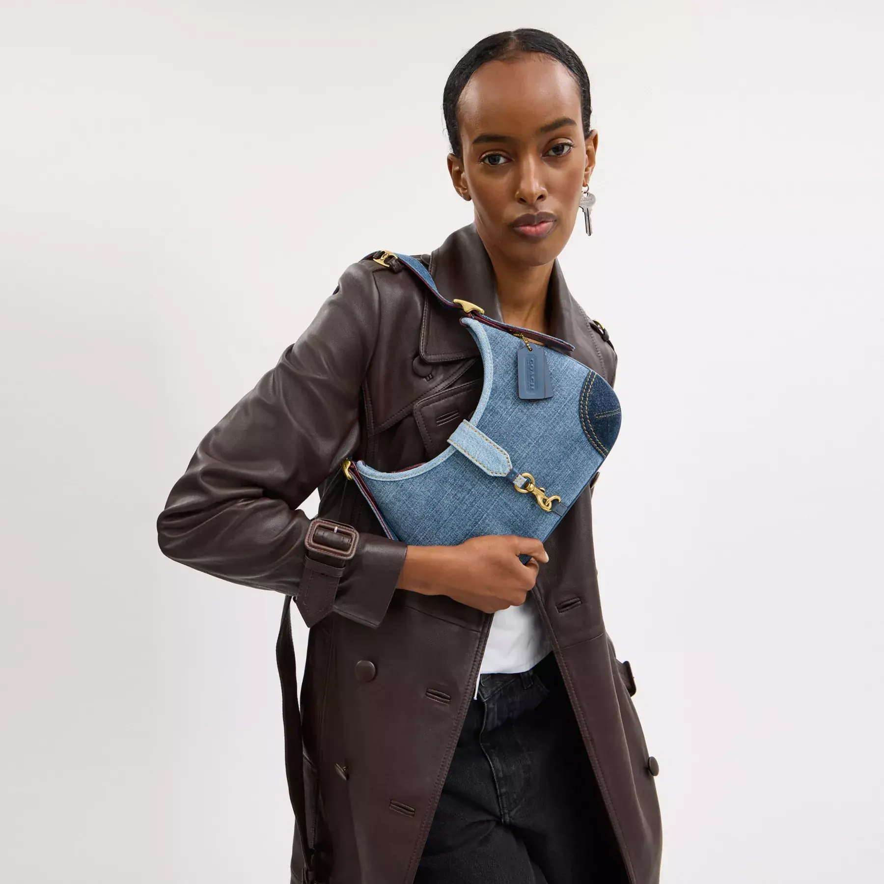 COACH Hamptons Hobo Bag Blå COACH Hamptons Hobo Bag Blå
