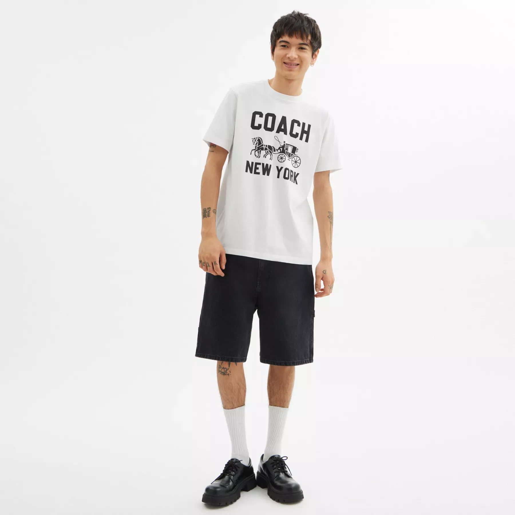 COACH Häst Och Vagn T-Shirt Vit