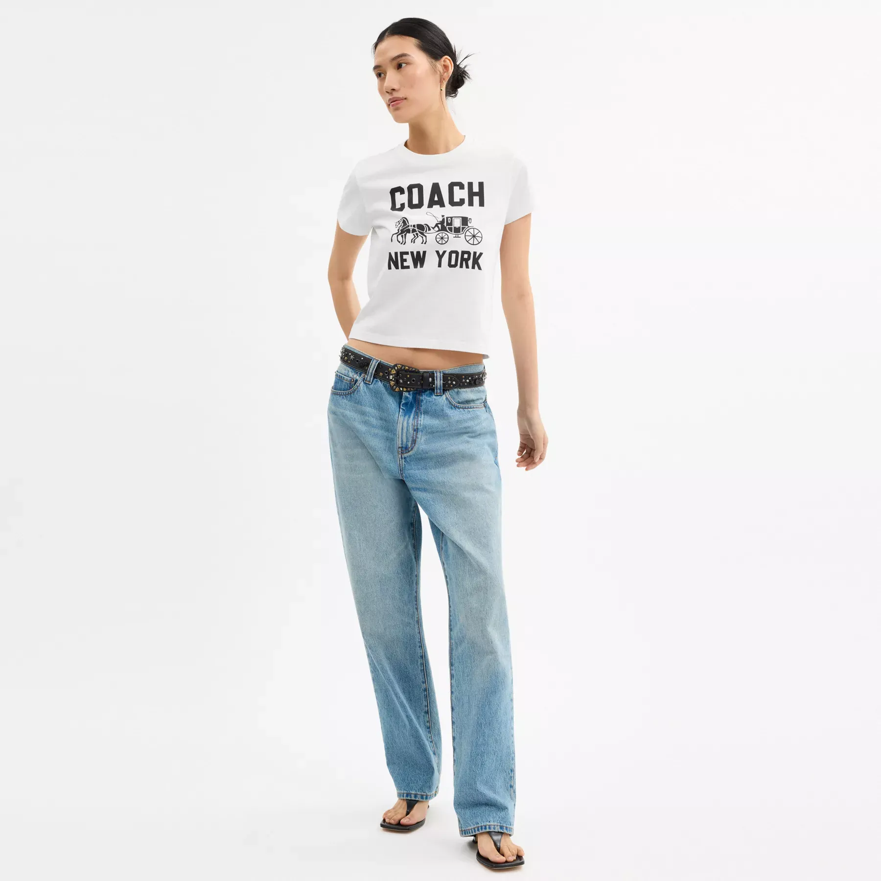 COACH Häst Och Vagn T-Shirt I Ekologisk Bomull Vit