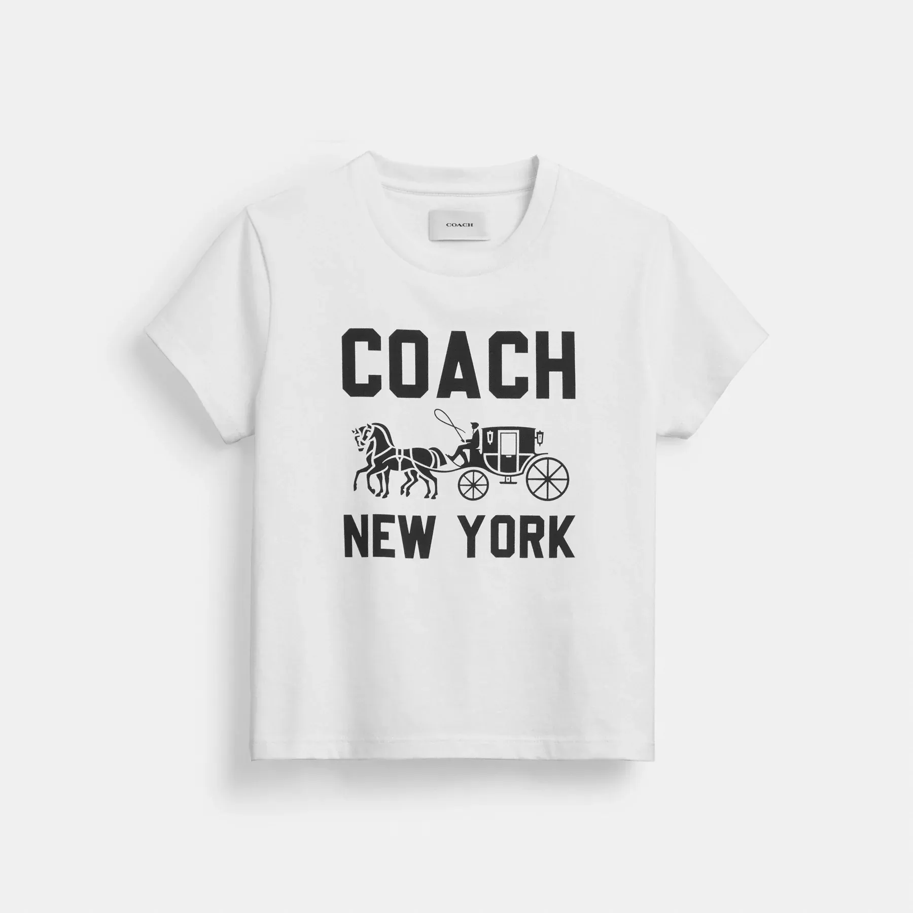 COACH Häst Och Vagn T-Shirt I Ekologisk Bomull Vit