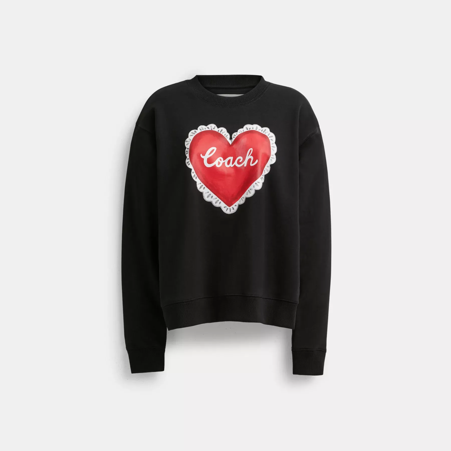 COACH Heart Crewneck tröja Svart COACH Heart Crewneck tröja Svart
