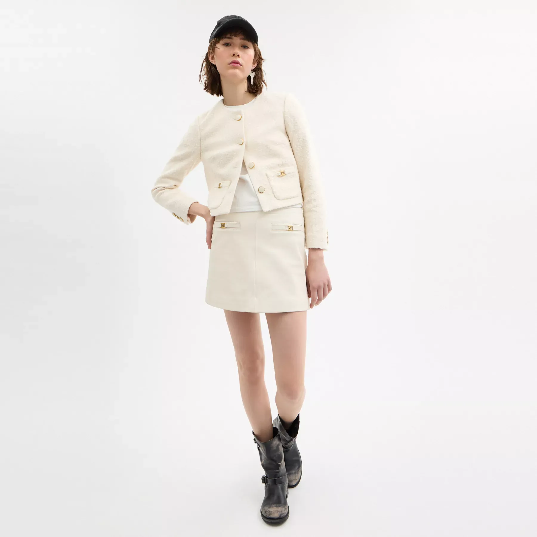 COACH Heritage C Boucle Jacka Grädde