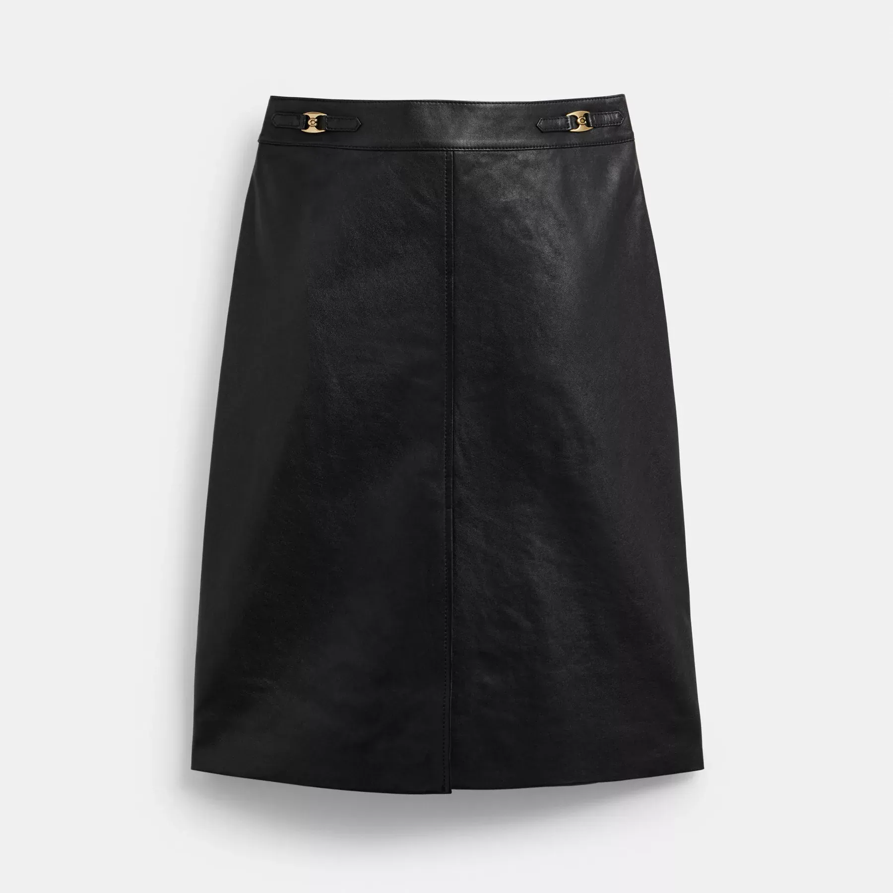 COACH Heritage C Läderkjol Svart