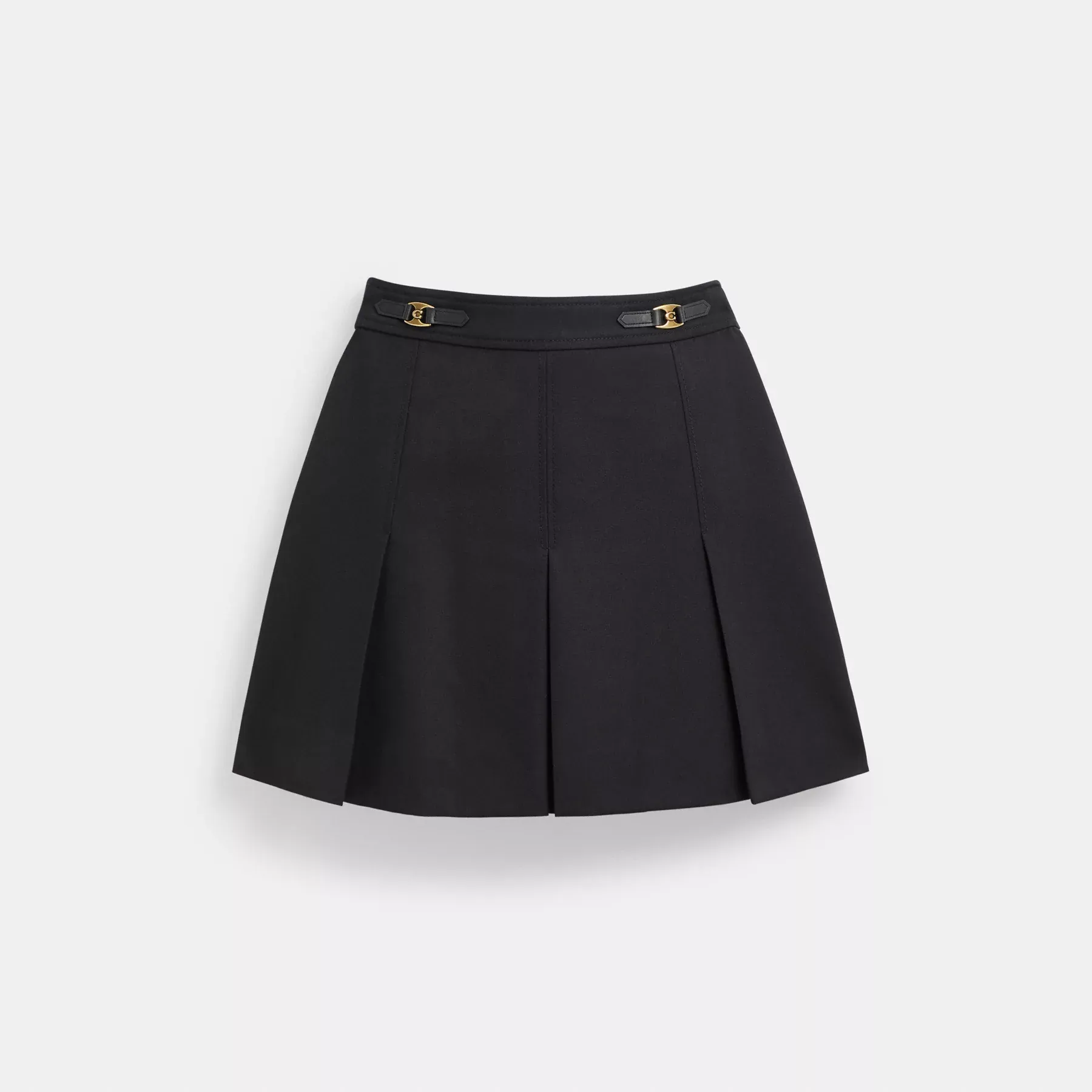 COACH Heritage C plisserad minikjol Svart