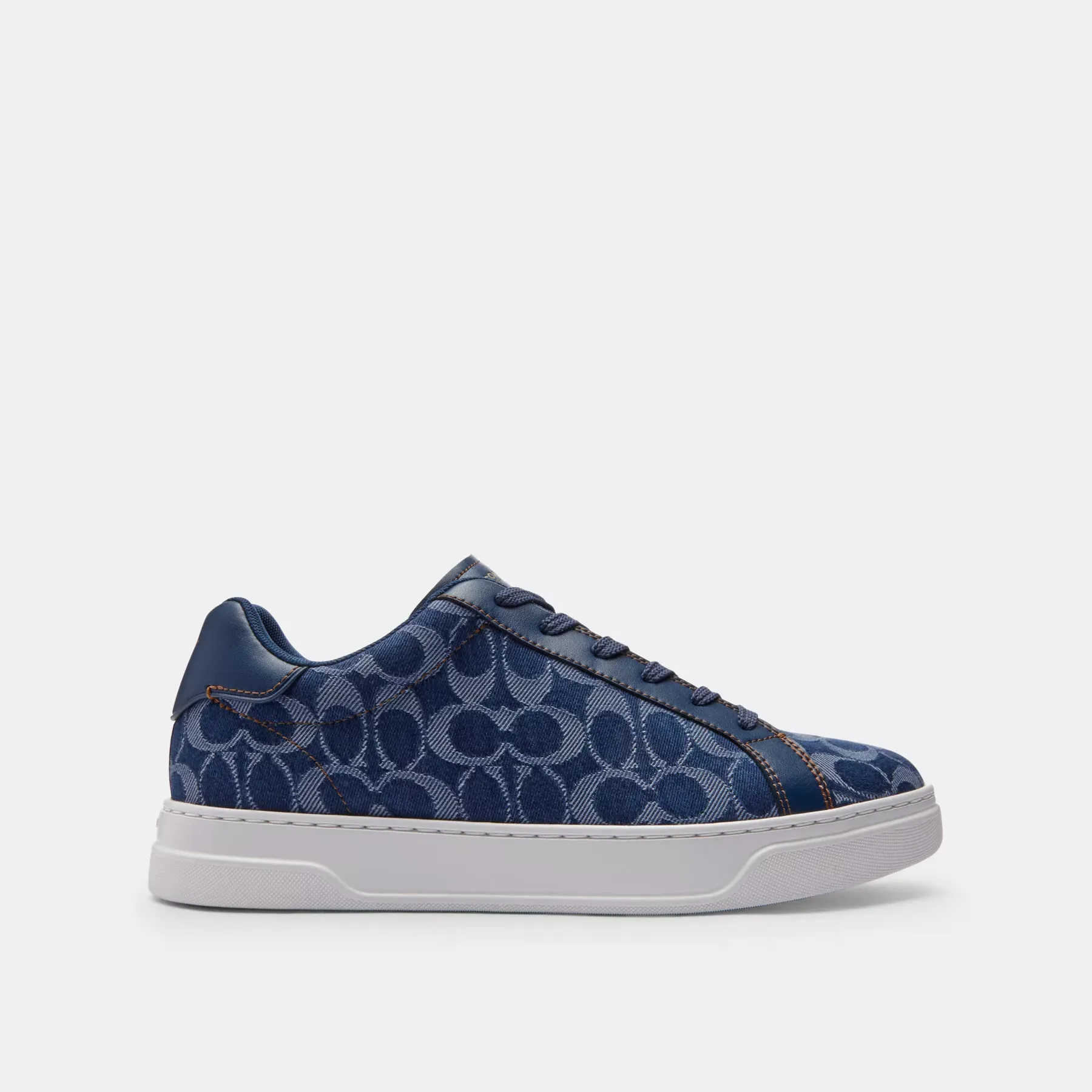 COACH High Line Sneaker I Signature Denim Deep Blue Multi