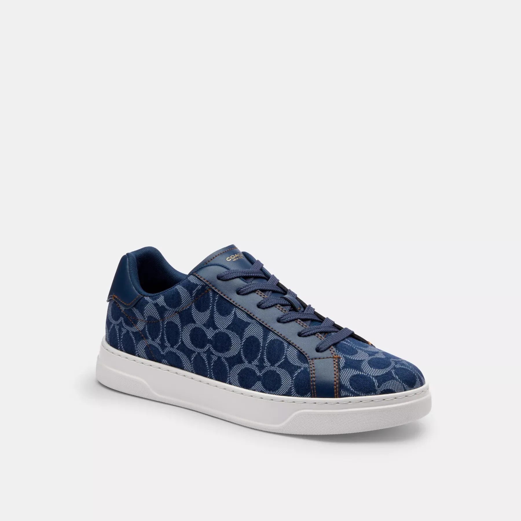 COACH High Line Sneaker I Signature Denim Deep Blue Multi