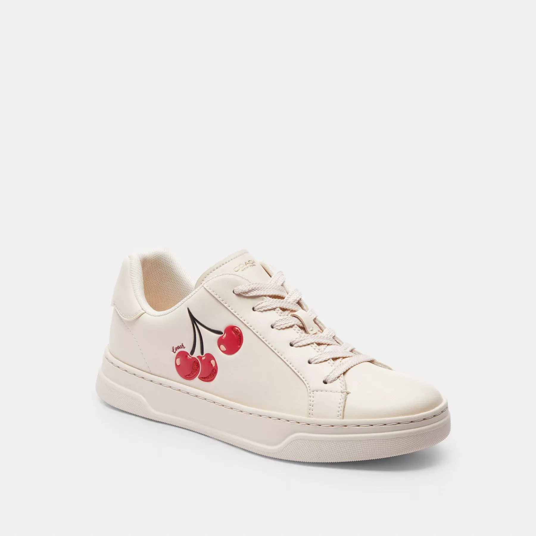 COACH High Line Sneaker Med Cherry Print Chalk Multi