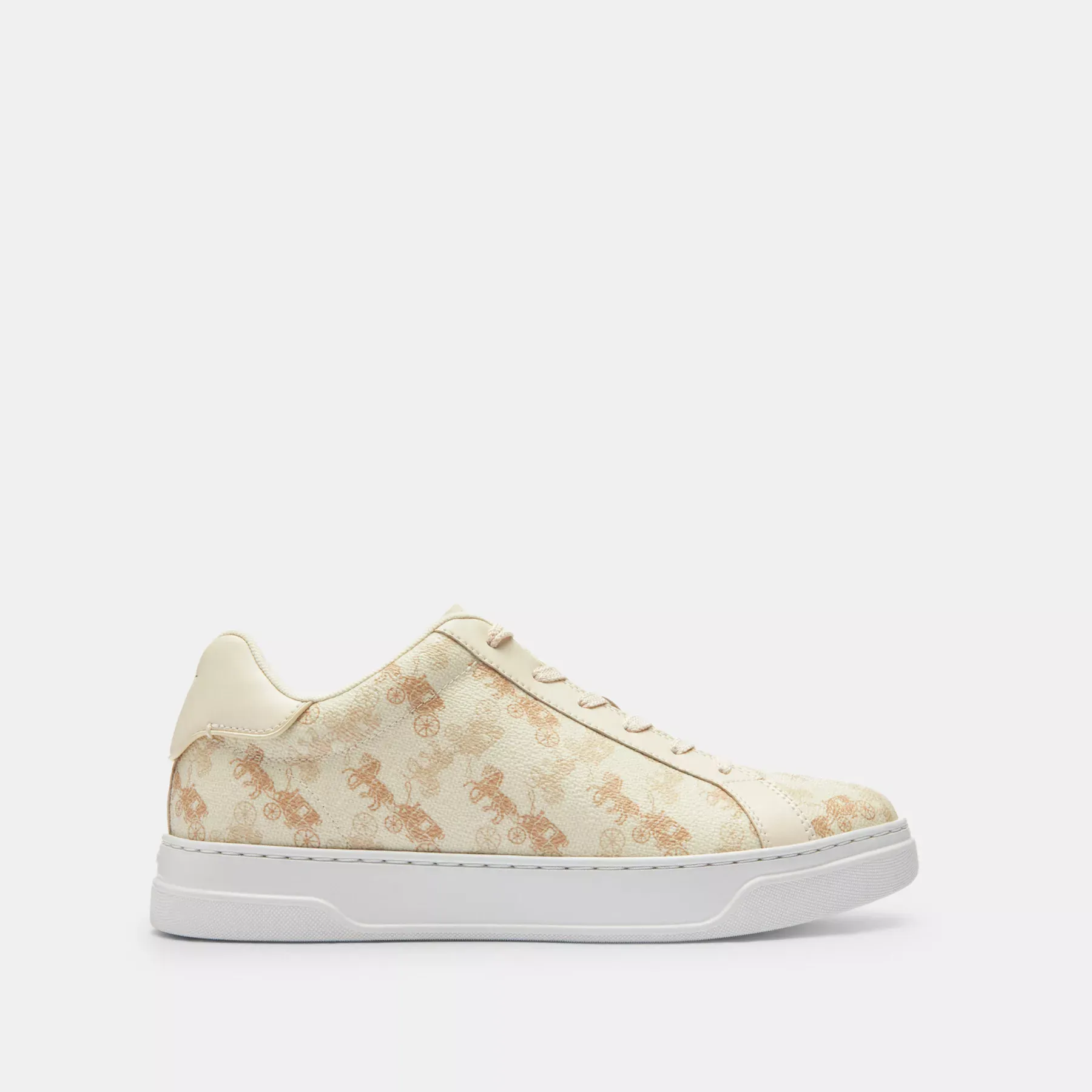 COACH High Line Sneaker Med Häst Och Vagn Tryck Chalk Multi