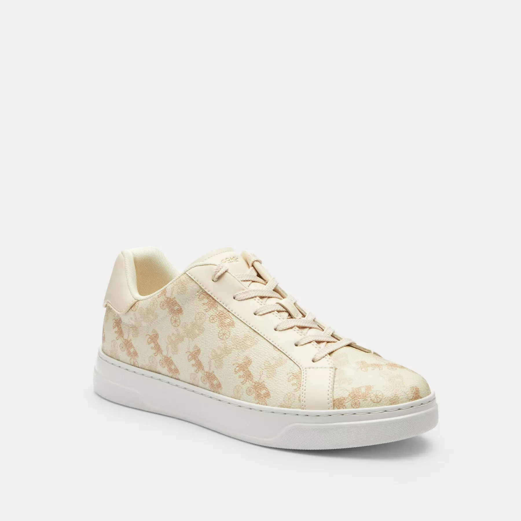 COACH High Line Sneaker Med Häst Och Vagn Tryck Chalk Multi