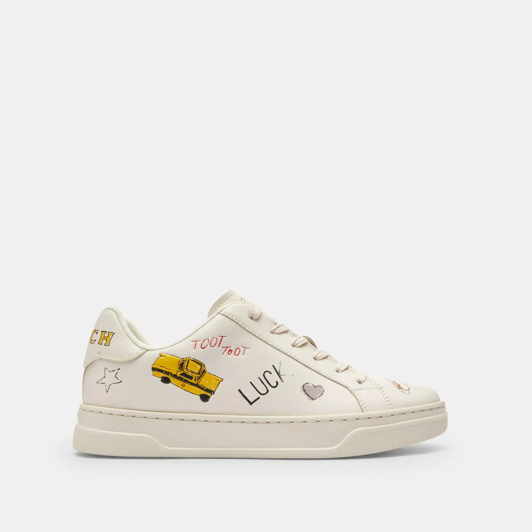 COACH High Line Sneaker Med Skiss Print Chalk Multi