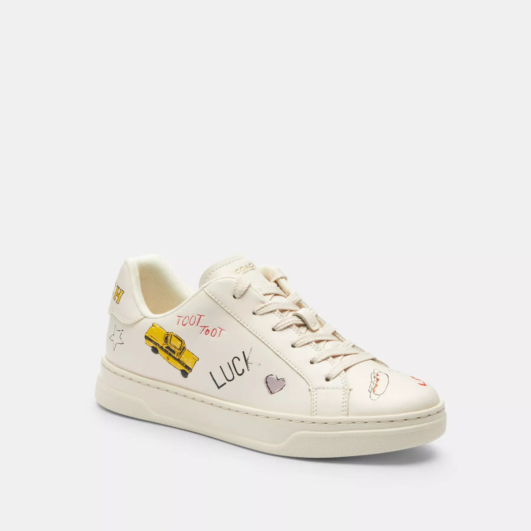 COACH High Line Sneaker Med Skiss Print Chalk Multi