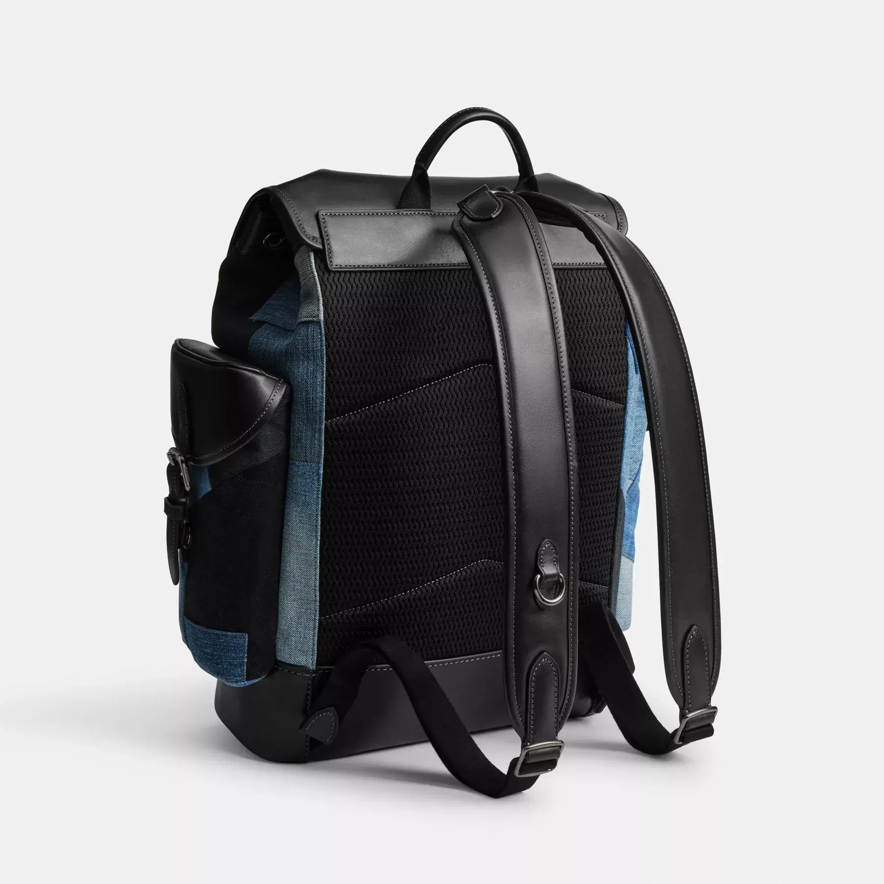 COACH Hitch Ryggsäck Med Patchwork Denim Multi COACH Hitch Ryggsäck Med Patchwork Denim Multi