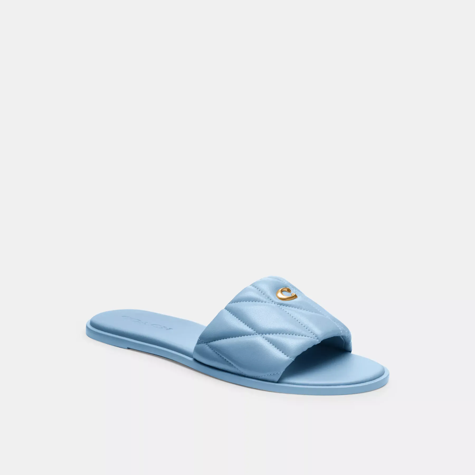 COACH Holly Sandal Med Quiltning Blåklocka COACH Holly Sandal Med Quiltning Blåklocka
