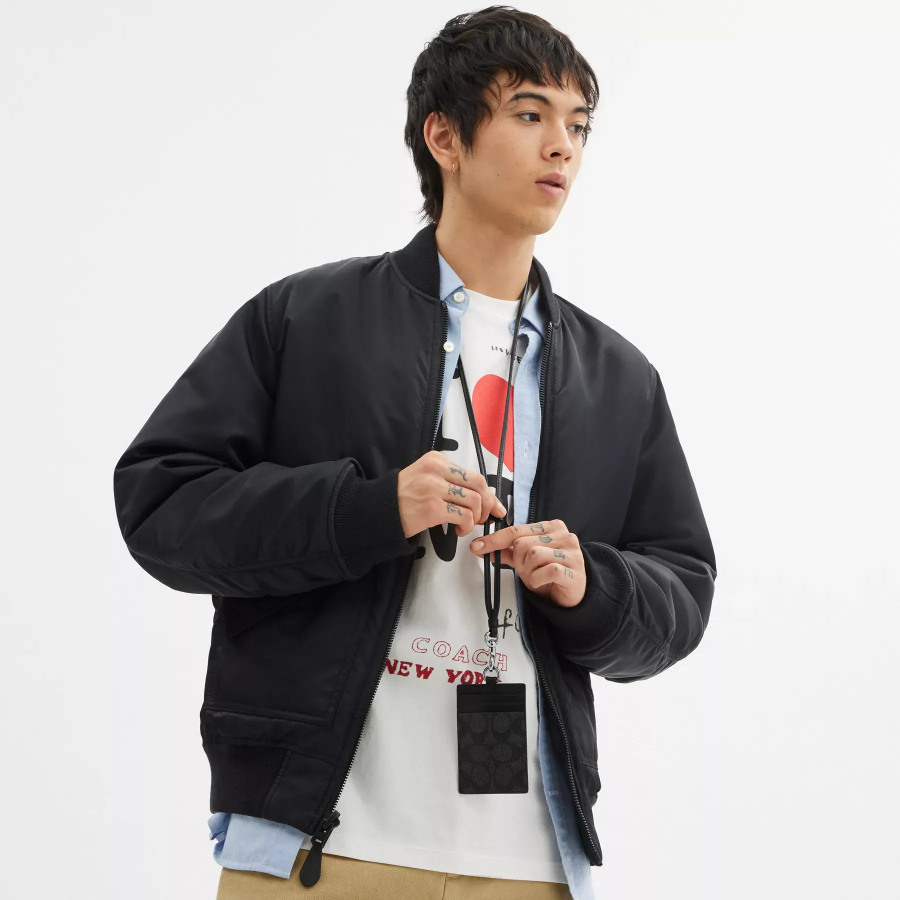 COACH ID Lanyard I Signature Denim Kol COACH ID Lanyard I Signature Denim Kol