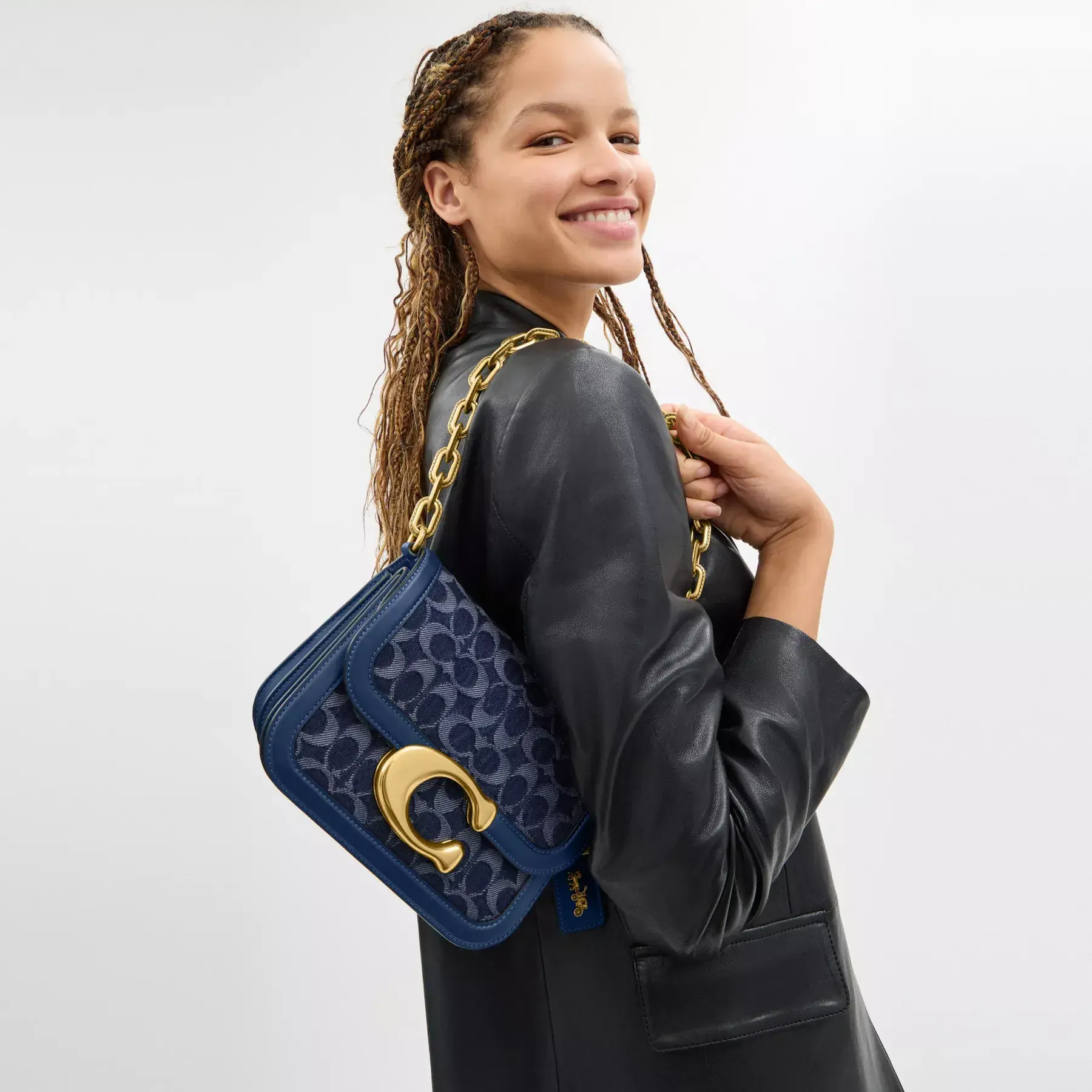 COACH Idolväska I Signatur Denim Deep Blue Multi COACH Idolväska I Signatur Denim Deep Blue Multi