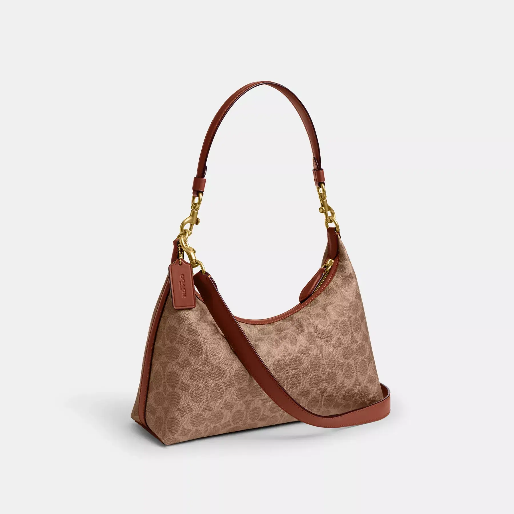 COACH Juliet Axelväska I Signature Canvas Tan Caramel COACH Juliet Axelväska I Signature Canvas Tan Caramel