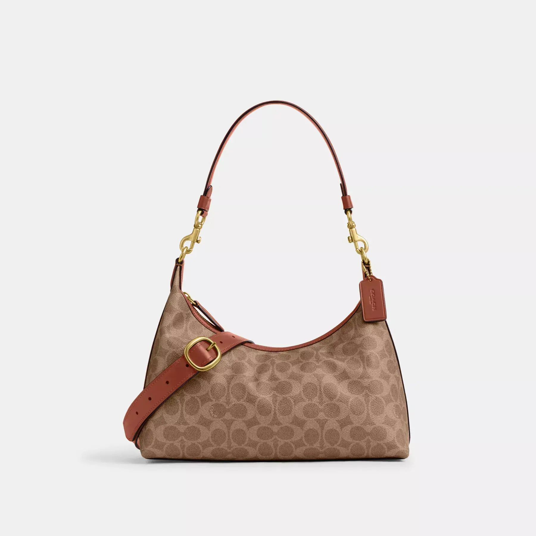 COACH Juliet Axelväska I Signature Canvas Tan Caramel COACH Juliet Axelväska I Signature Canvas Tan Caramel