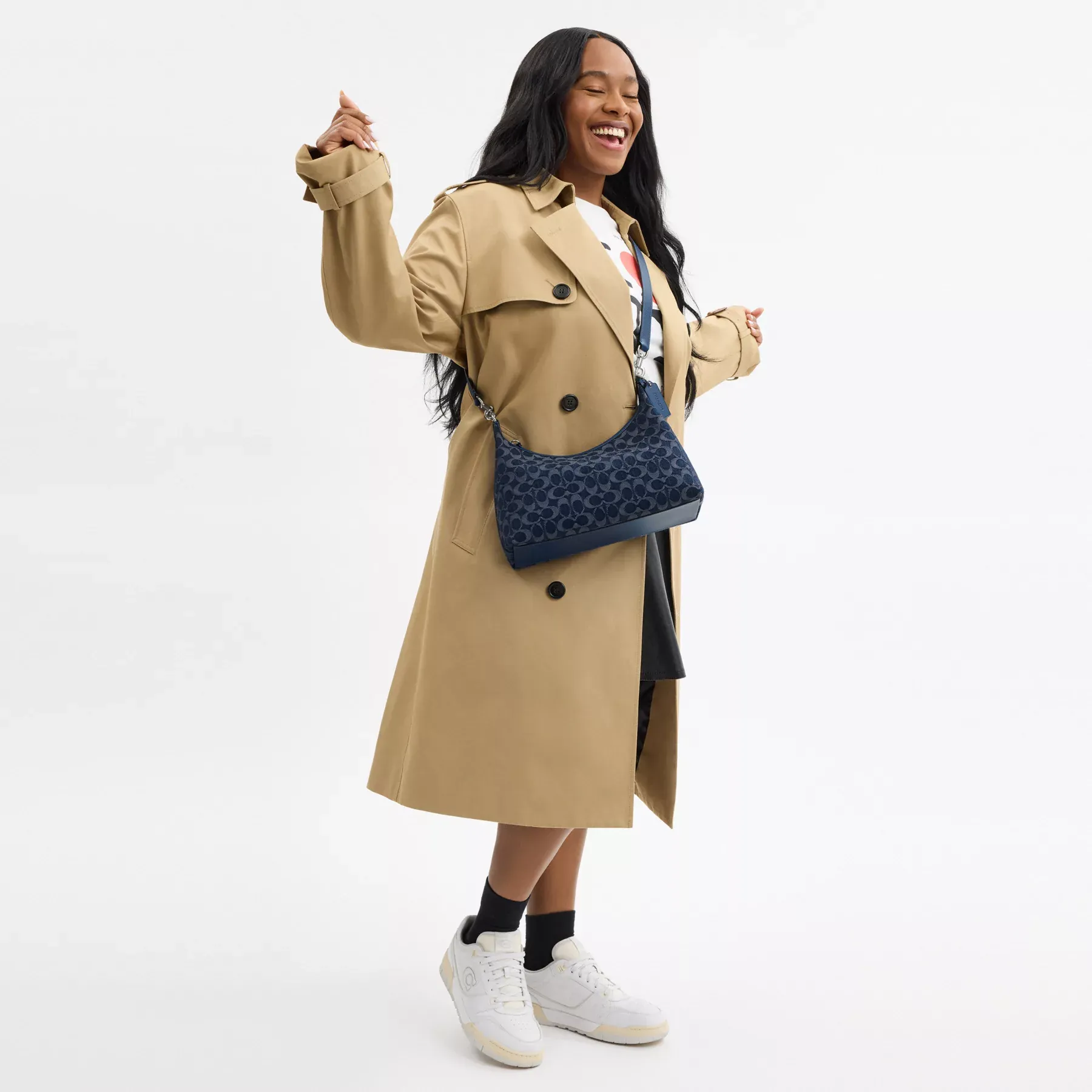COACH Juliet Axelväska I Signature Denim Deep Blue Multi COACH Juliet Axelväska I Signature Denim Deep Blue Multi
