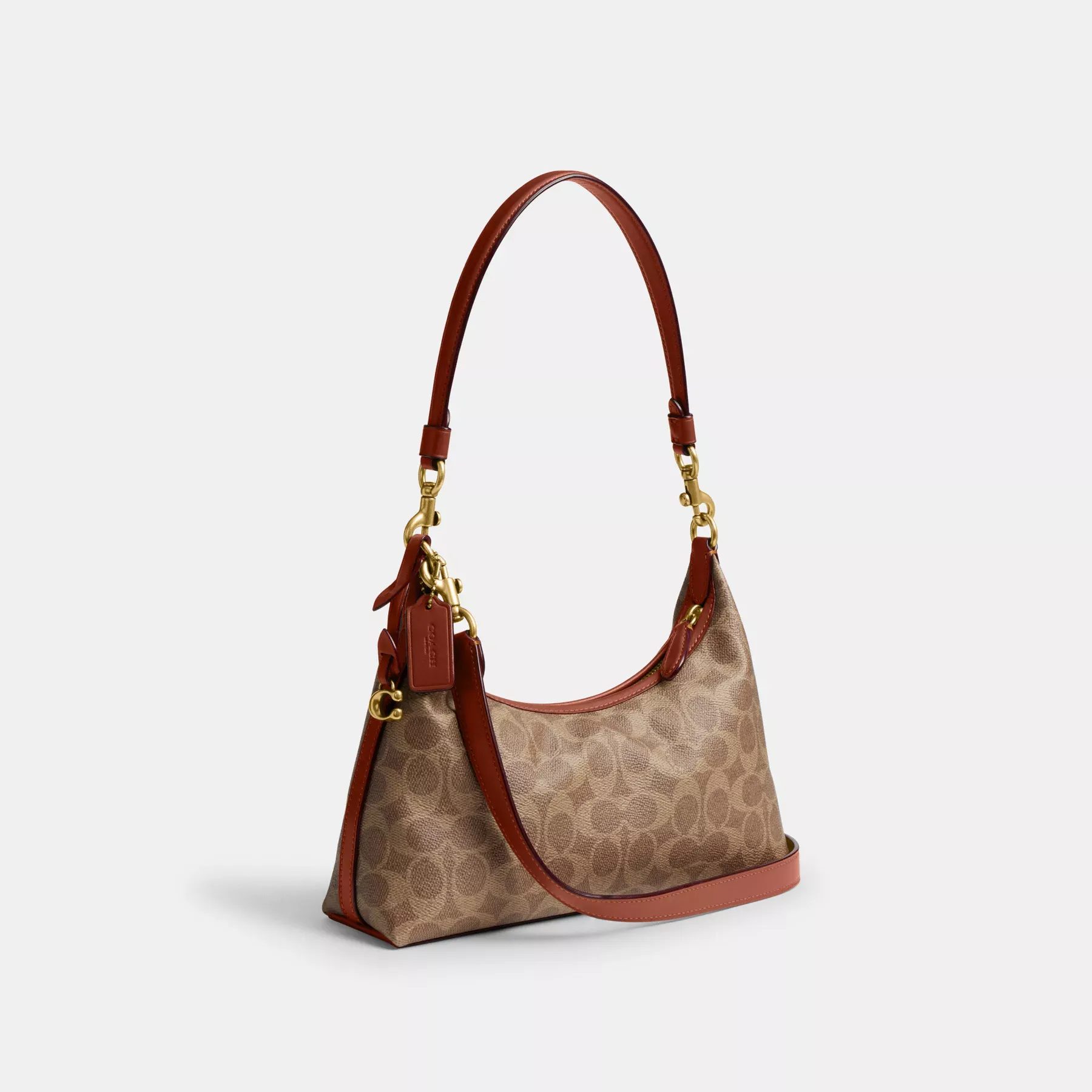 COACH Juliet axelväska 25 i signatur canvas Tan Caramel