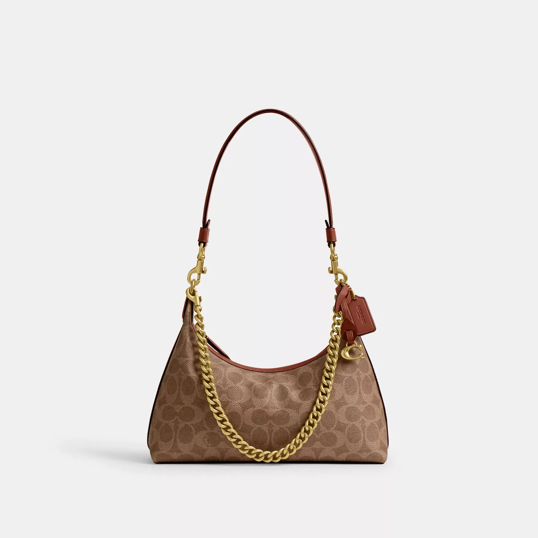 COACH Juliet axelväska 25 i signatur canvas Tan Caramel