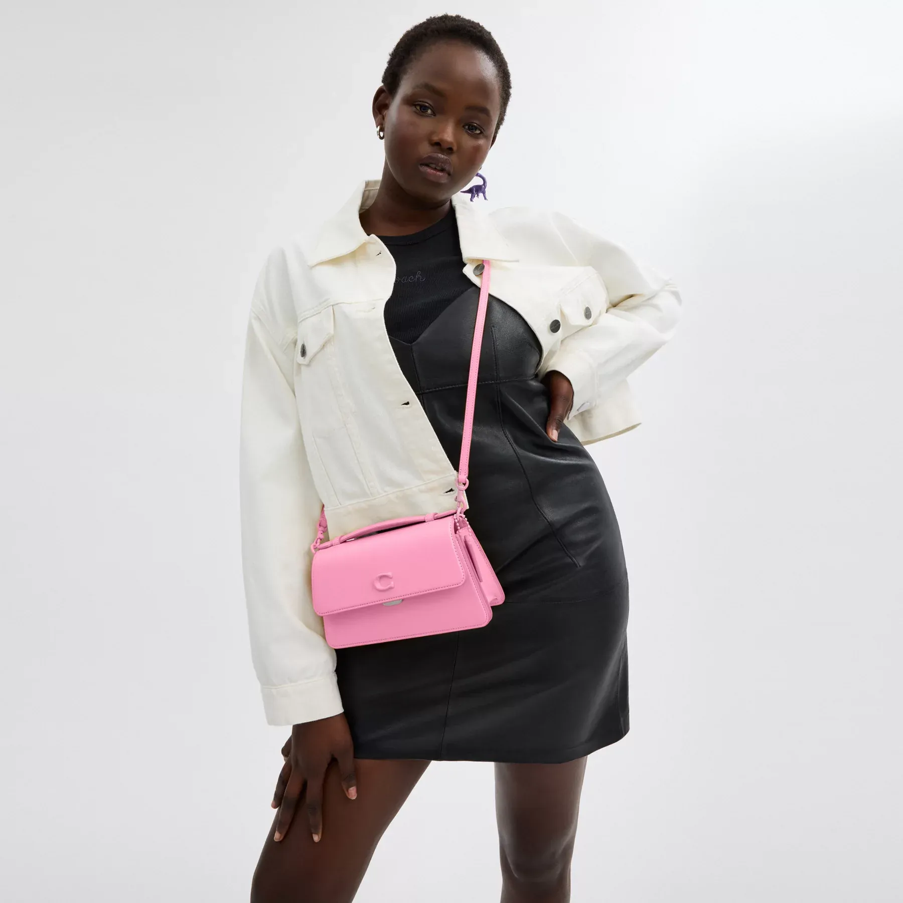 COACH Juno väska Levande rosa COACH Juno väska Levande rosa