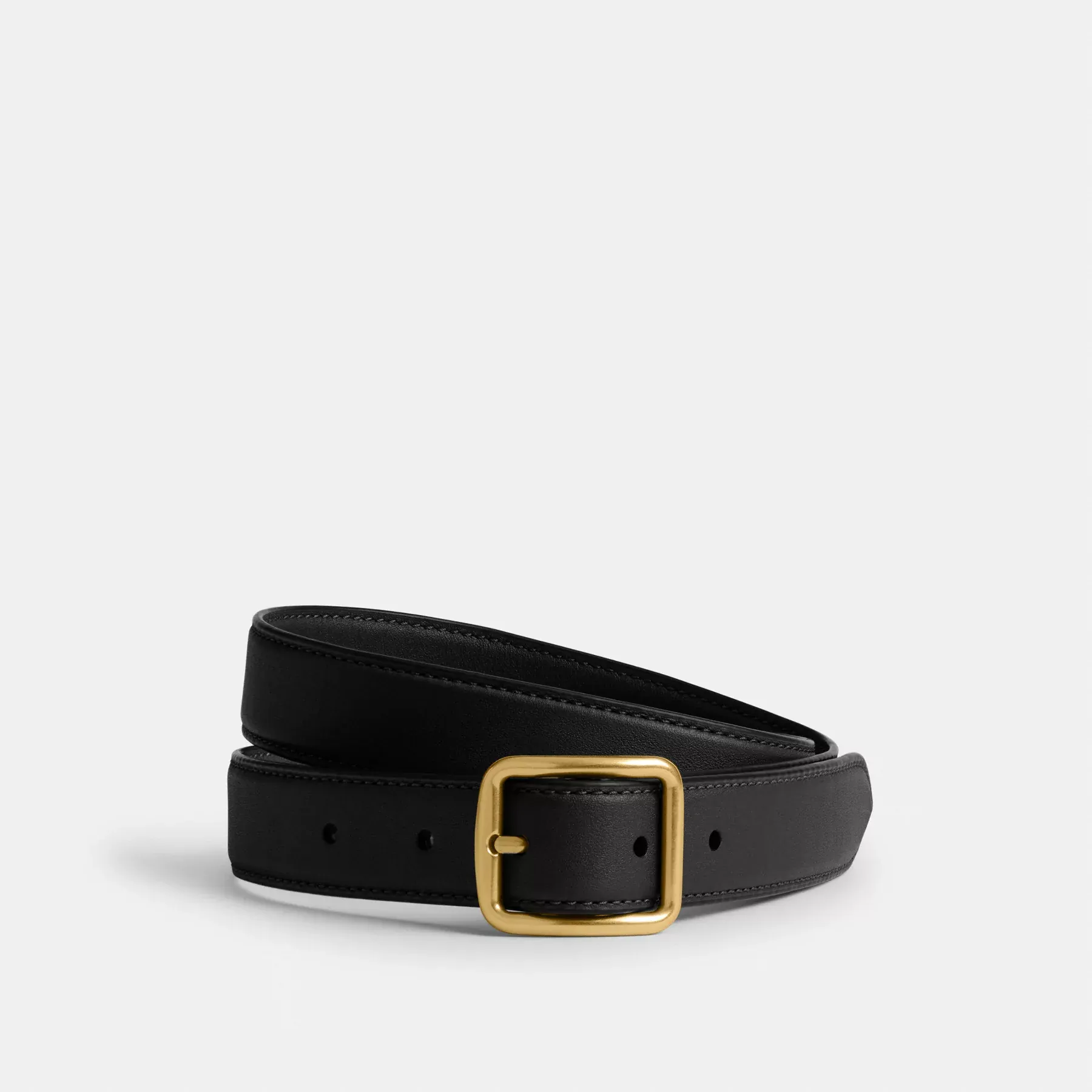 COACH Klassiskt spännebälte med höftdetalj, 25mm Svart