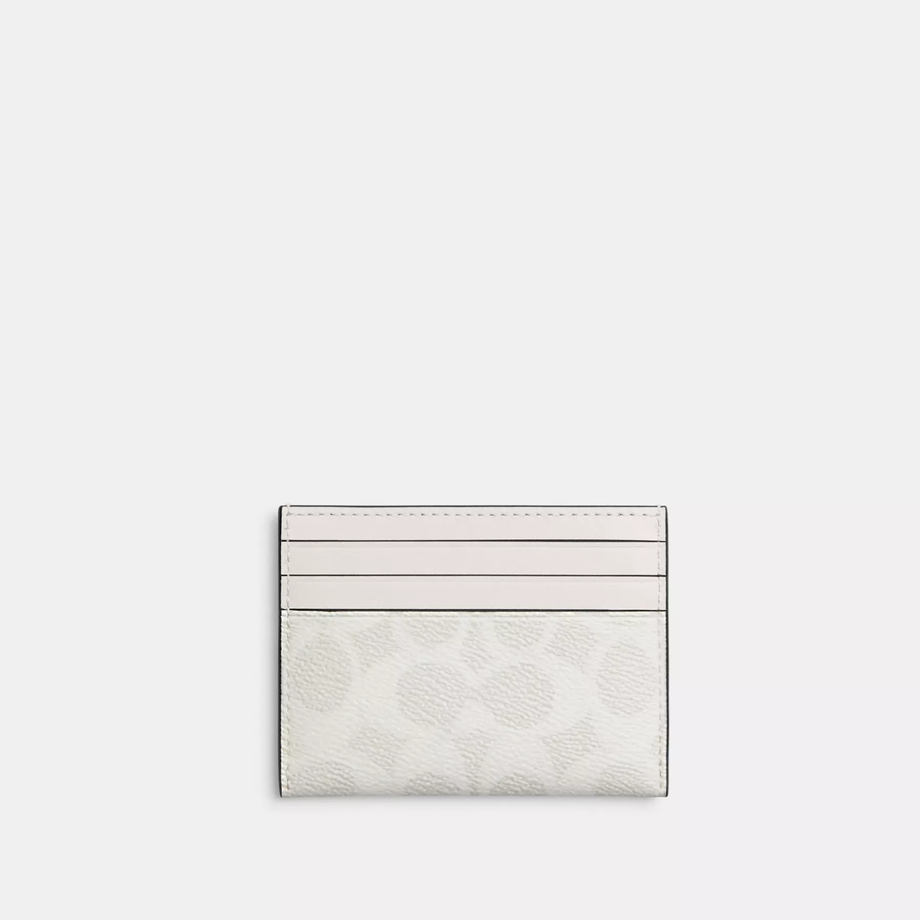 COACH Kortfodral I Signature Canvas Krita/Vit