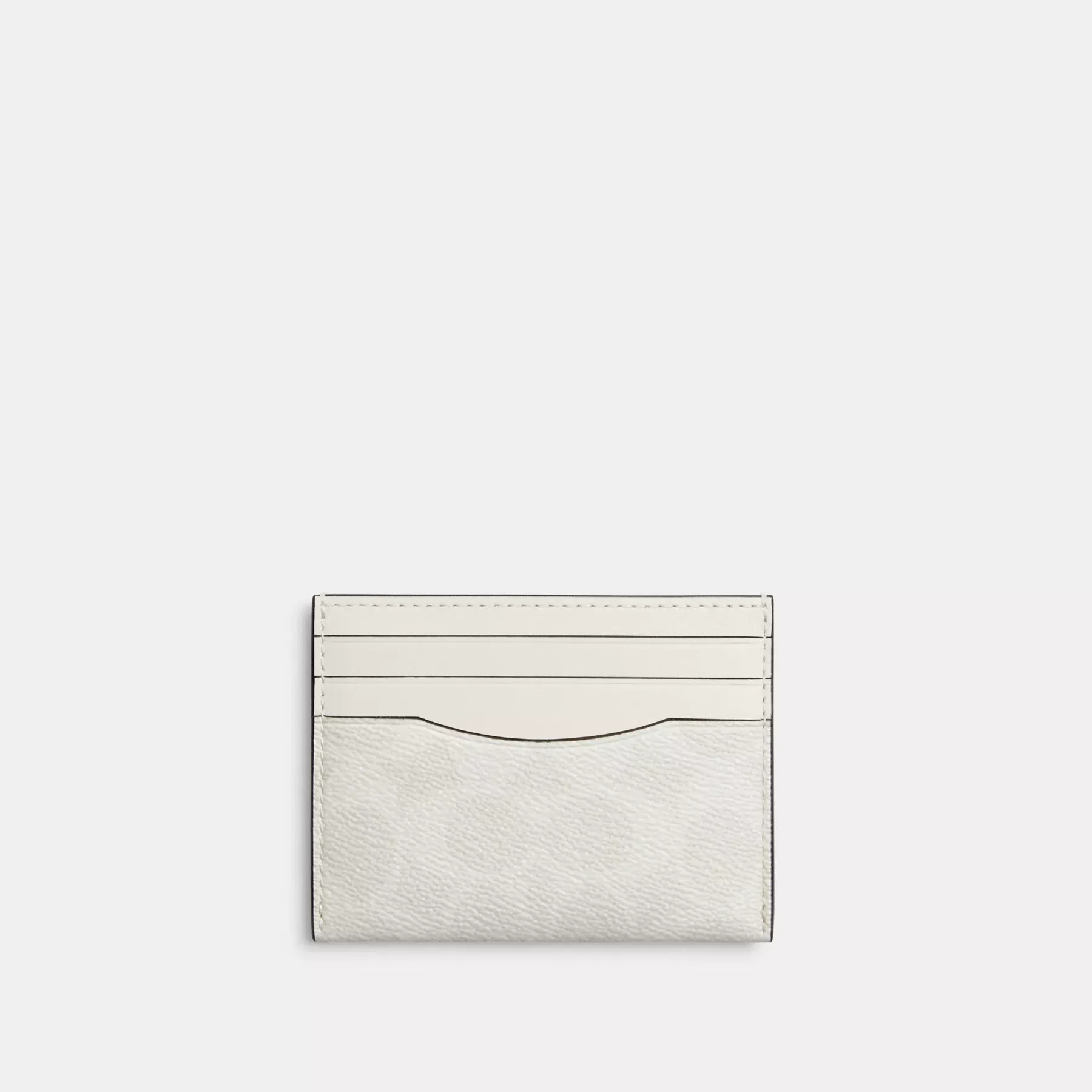 COACH Kortfodral I Signature Canvas Krita/Vit