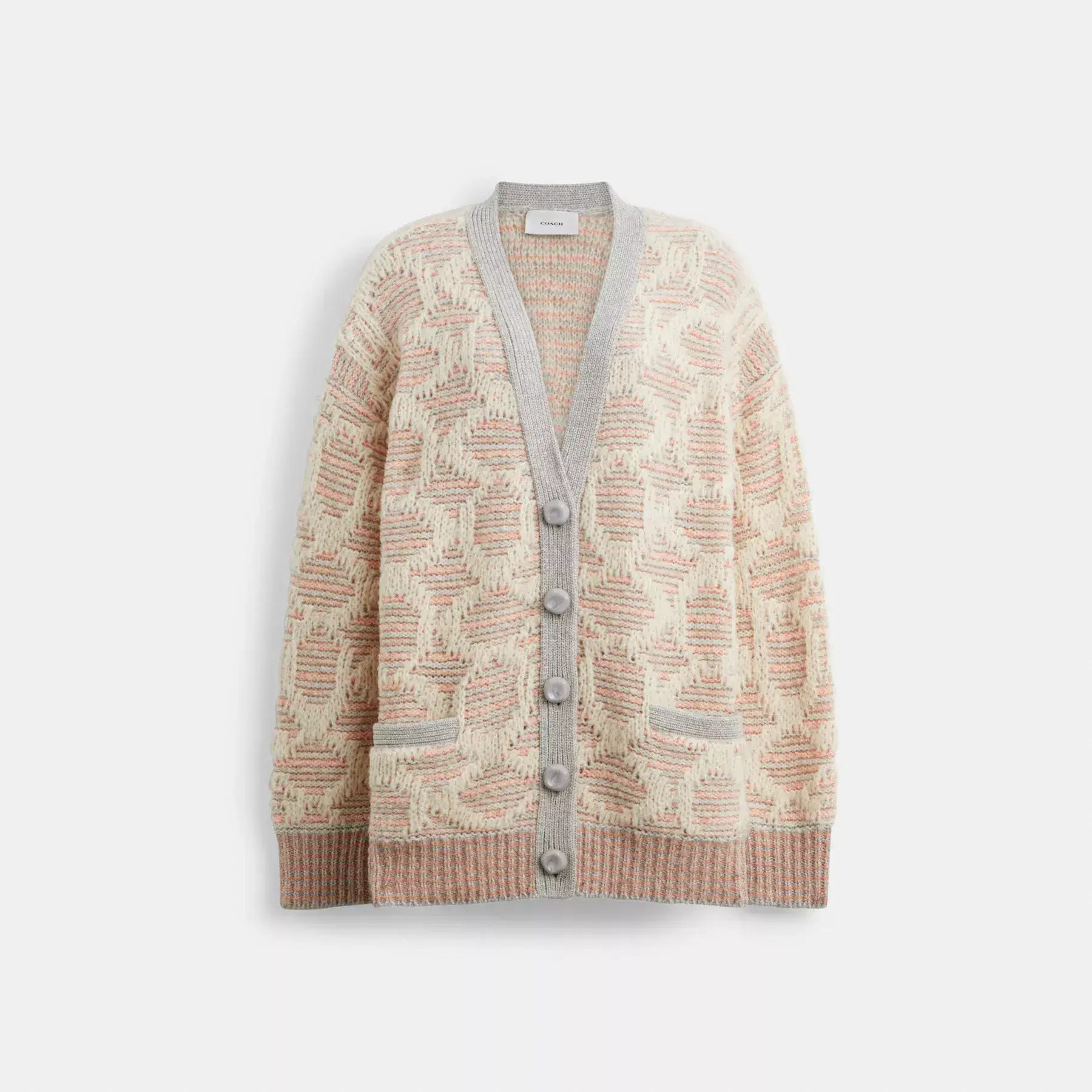 COACH Lång signaturkofta Rosa Multi