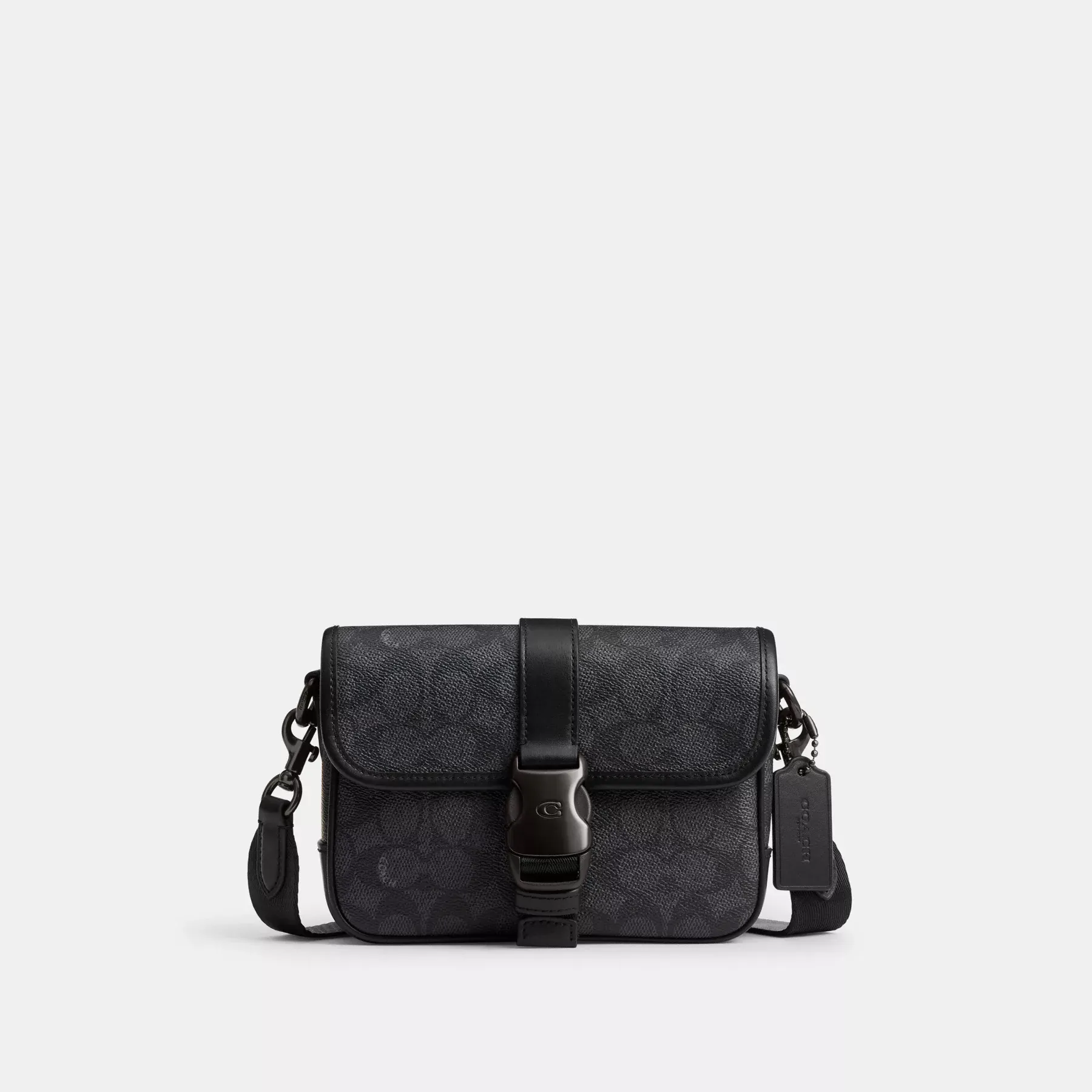 COACH League Crossbody Bag 19 I Signature Canvas Träkol signatur
