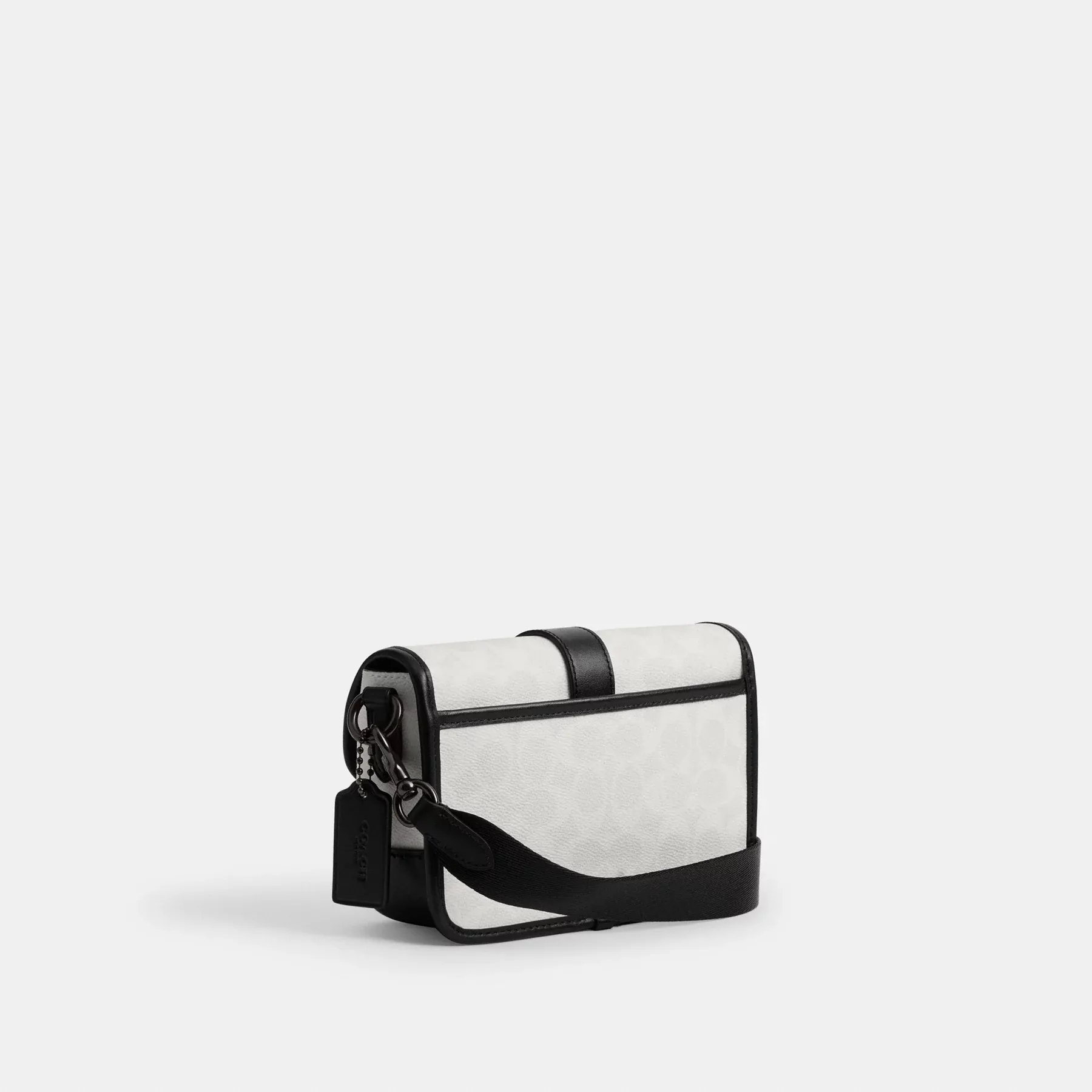 COACH League Crossbody Bag 19 I Signature Canvas Vit/Svart Sig