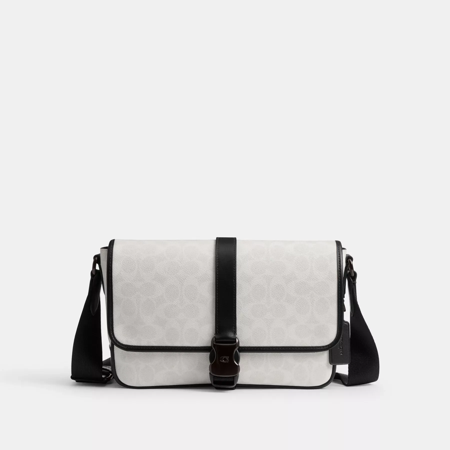 COACH League Messenger Bag I Signature Canvas Vit/Svart Sig