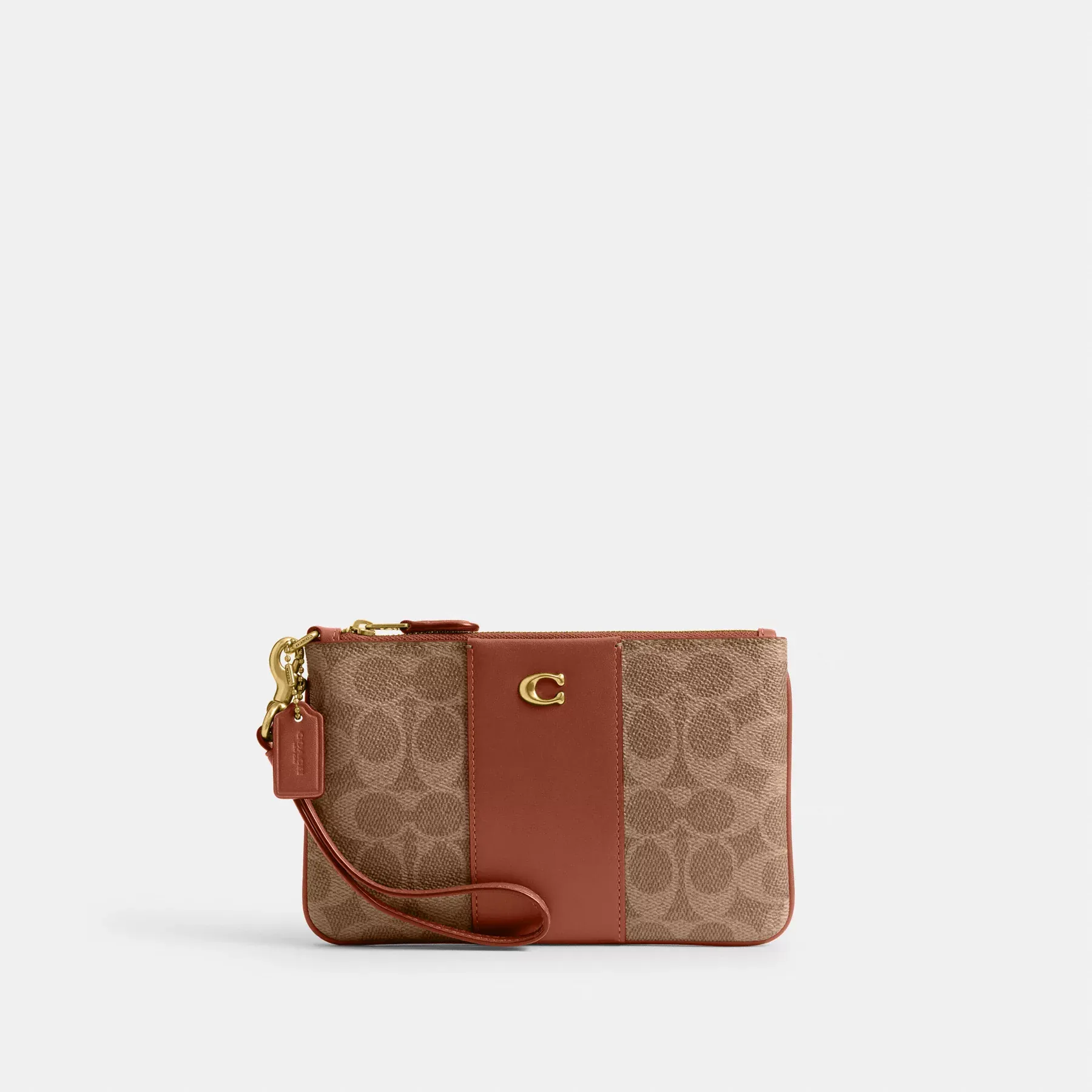 COACH Liten Armband I Signatur Canvas Tan Caramel
