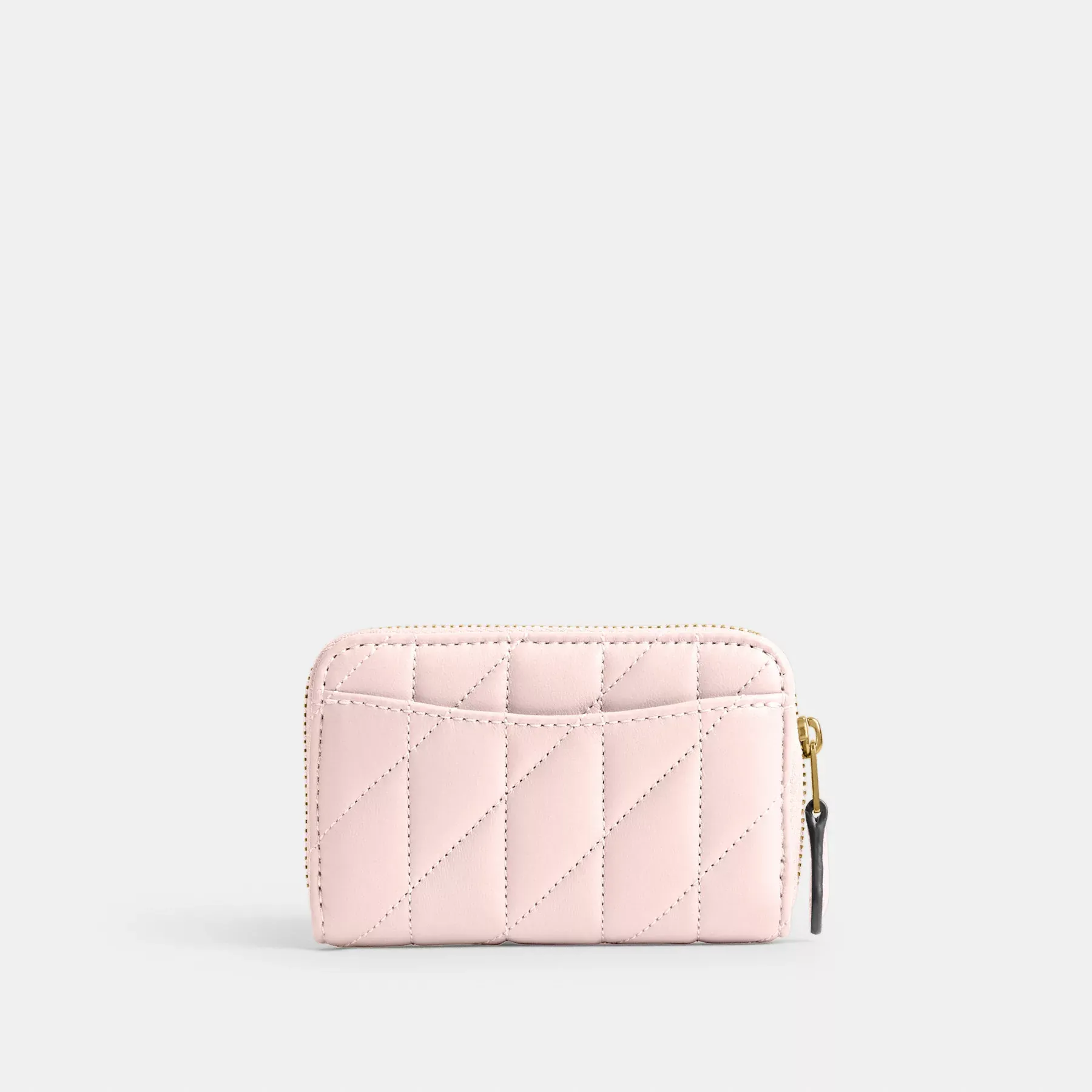 COACH Liten blixtlås runt kortfodral med kuddequiltning B4/rouge