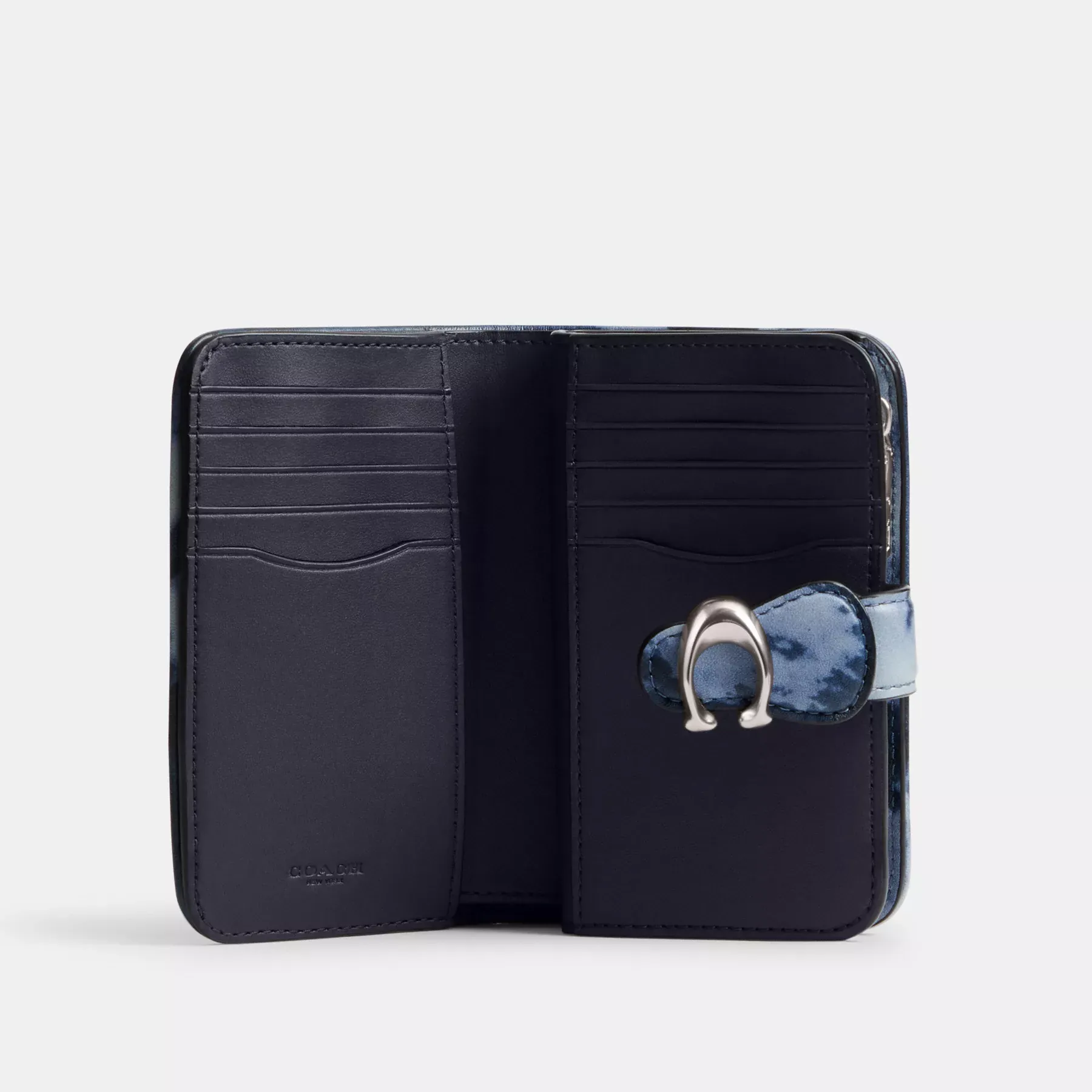 COACH Medium plånbok med Tie-Dye-tryck Midnight Navy