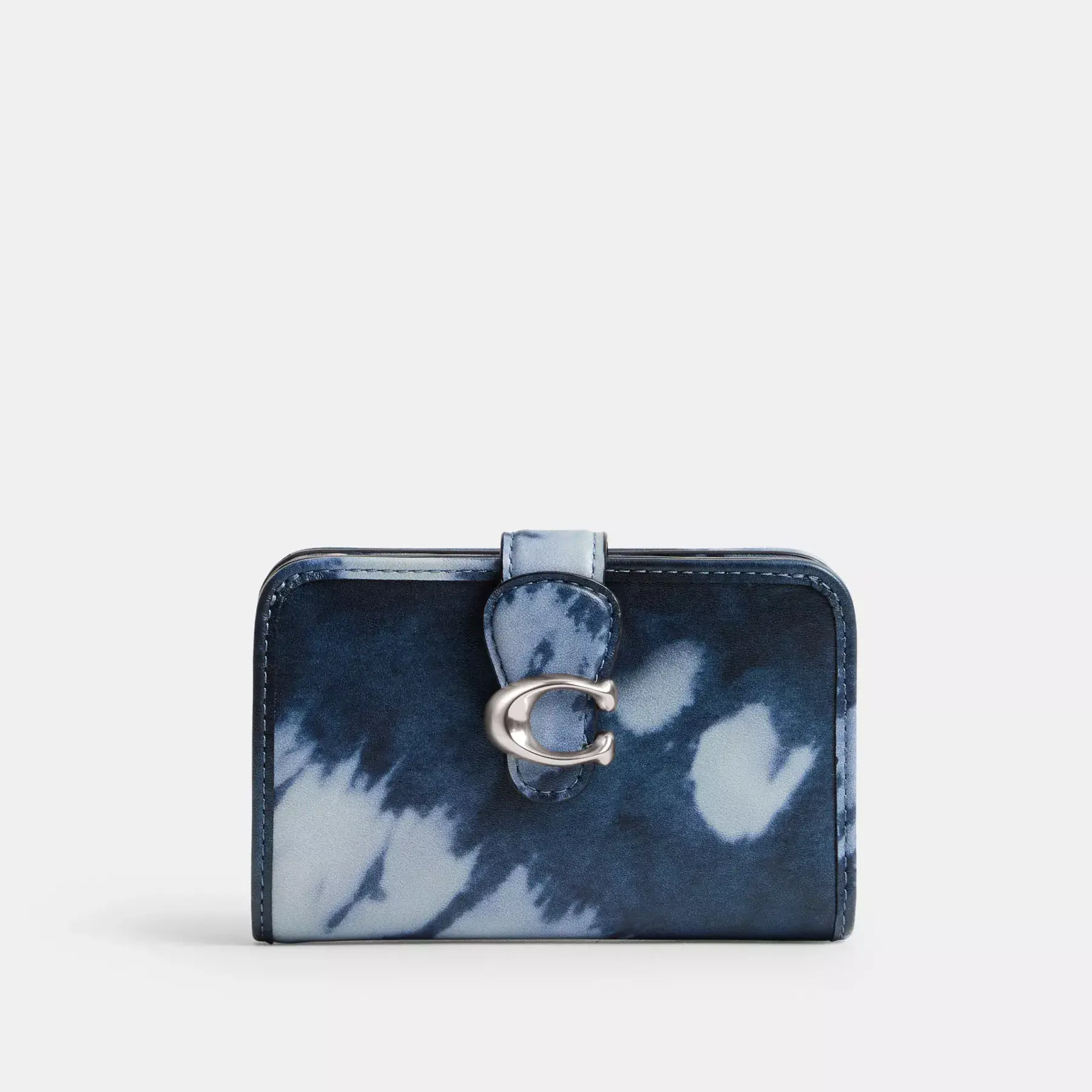 COACH Medium plånbok med Tie-Dye-tryck Midnight Navy