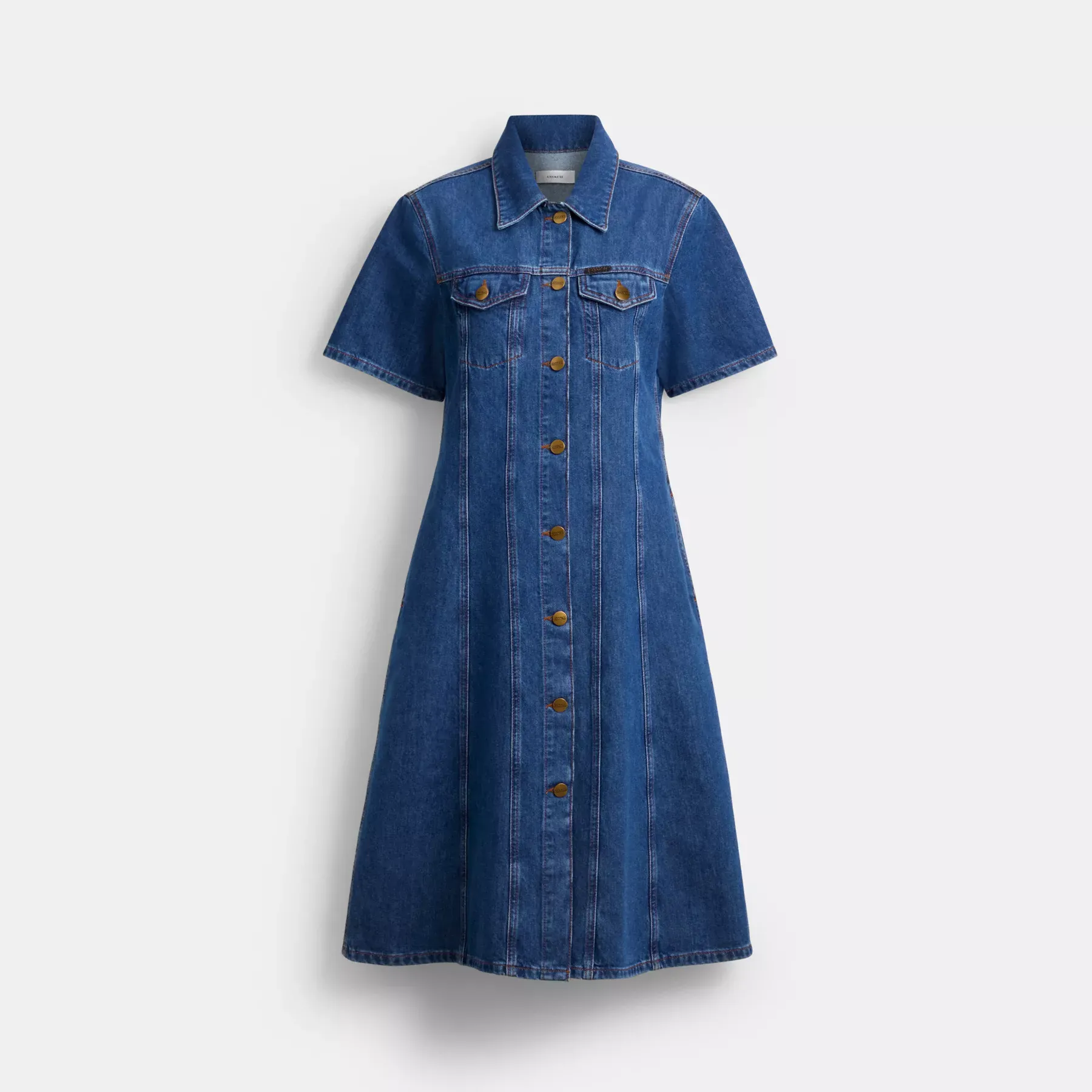 COACH Midiklänning i jeans Mellanblå