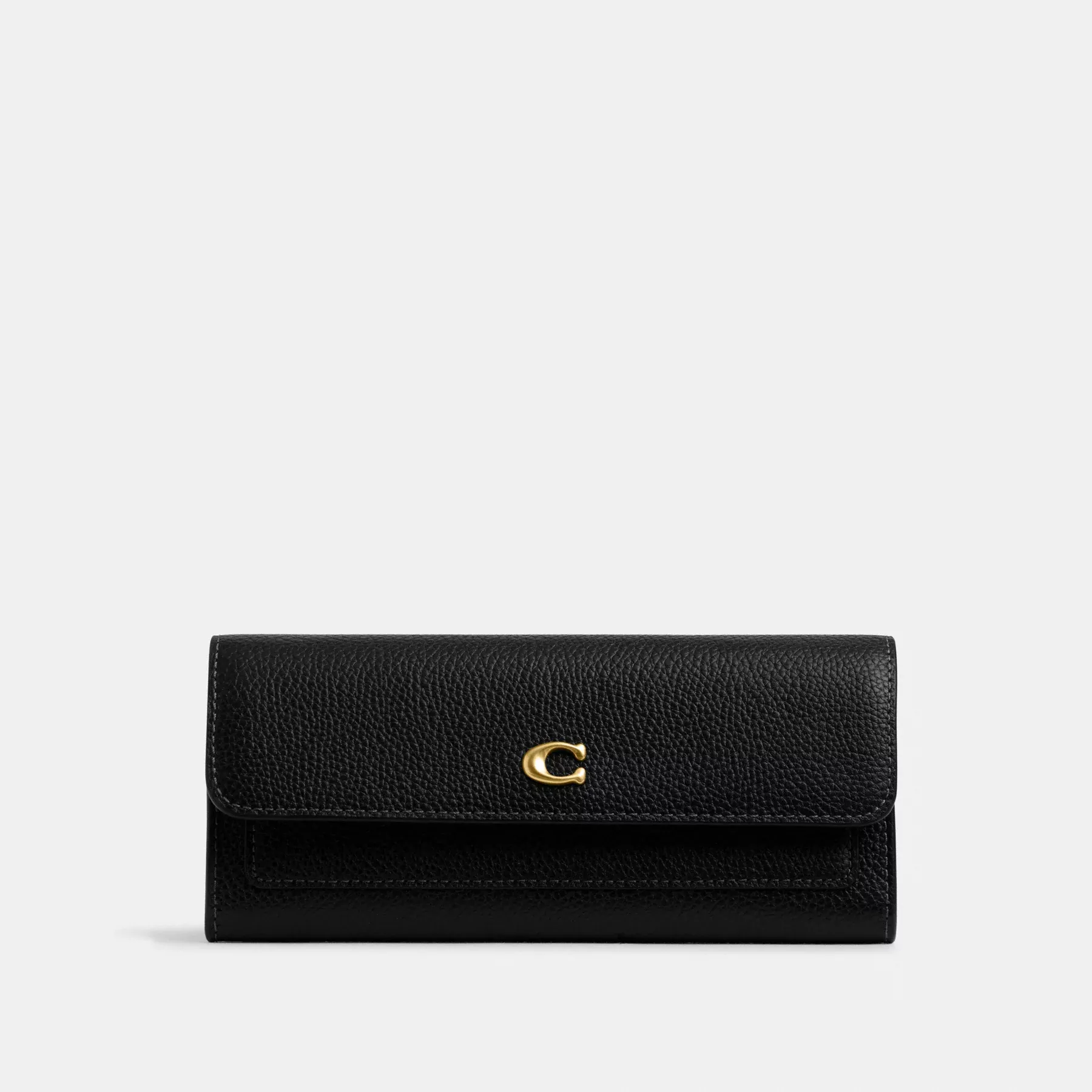 COACH Mila Long Flap Wallet Svart COACH Mila Long Flap Wallet Svart