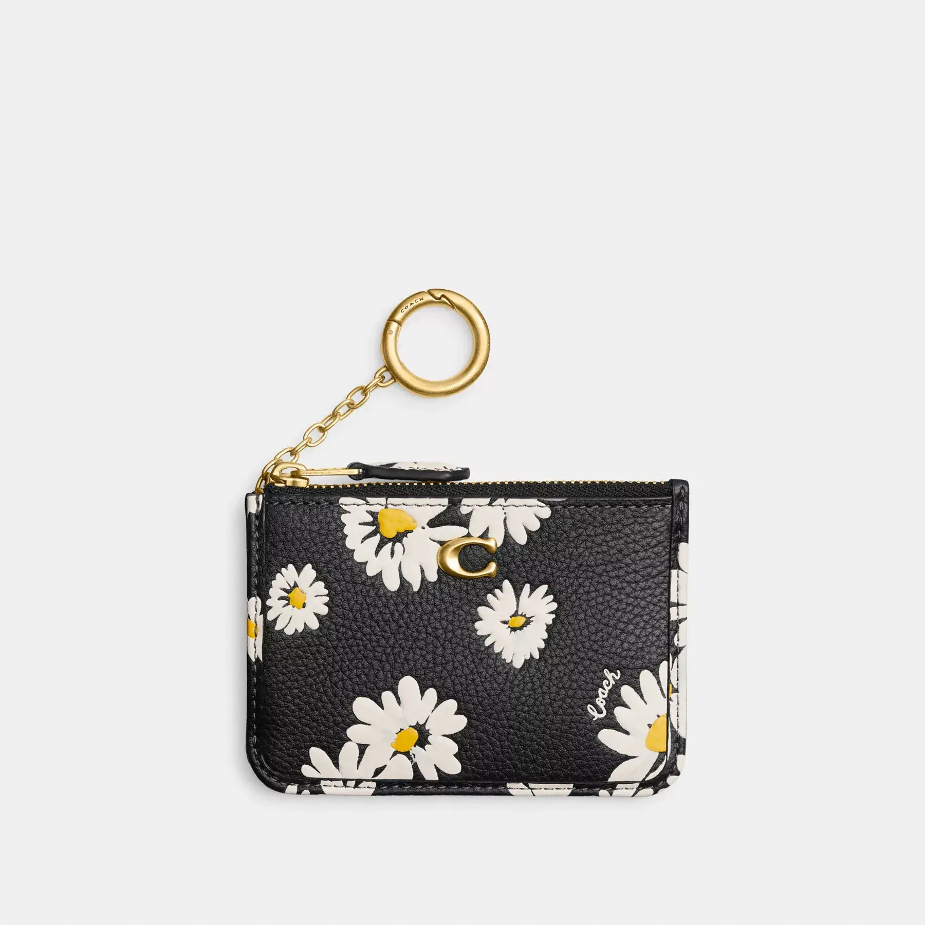 coach Mini Skinny ID fodral med blommonster CS040B4M2 - COACH Mini Skinny ID-fodral med blomm&ouml;nster Svart Multi