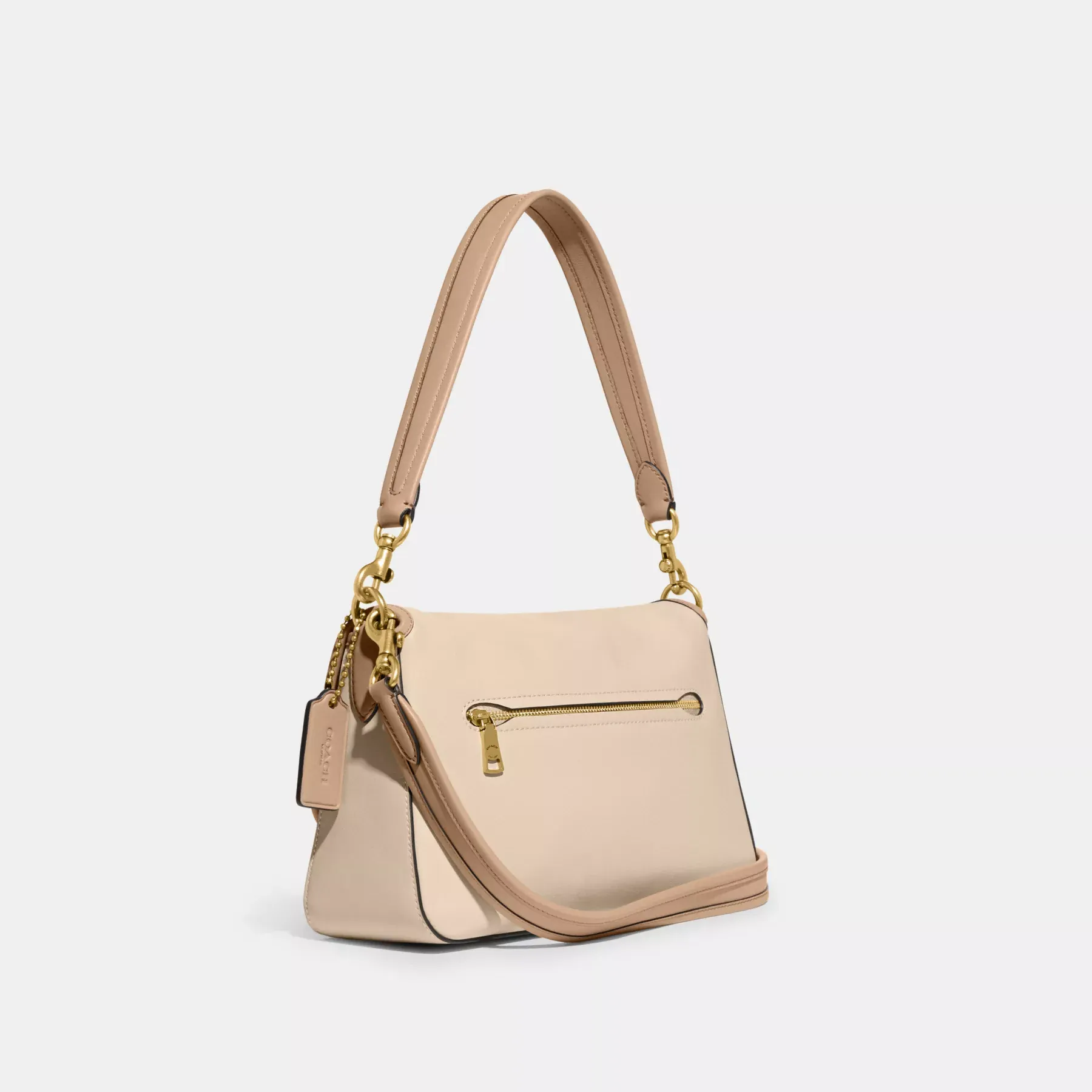 COACH Mjuk Tabby Axelväska I Colorblock Ivory Multi