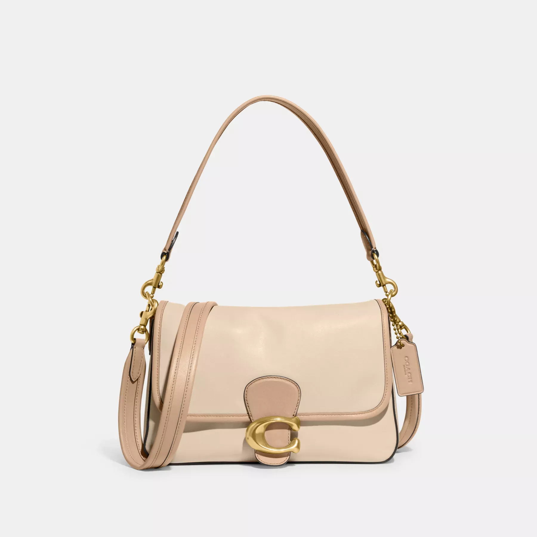COACH Mjuk Tabby Axelväska I Colorblock Ivory Multi