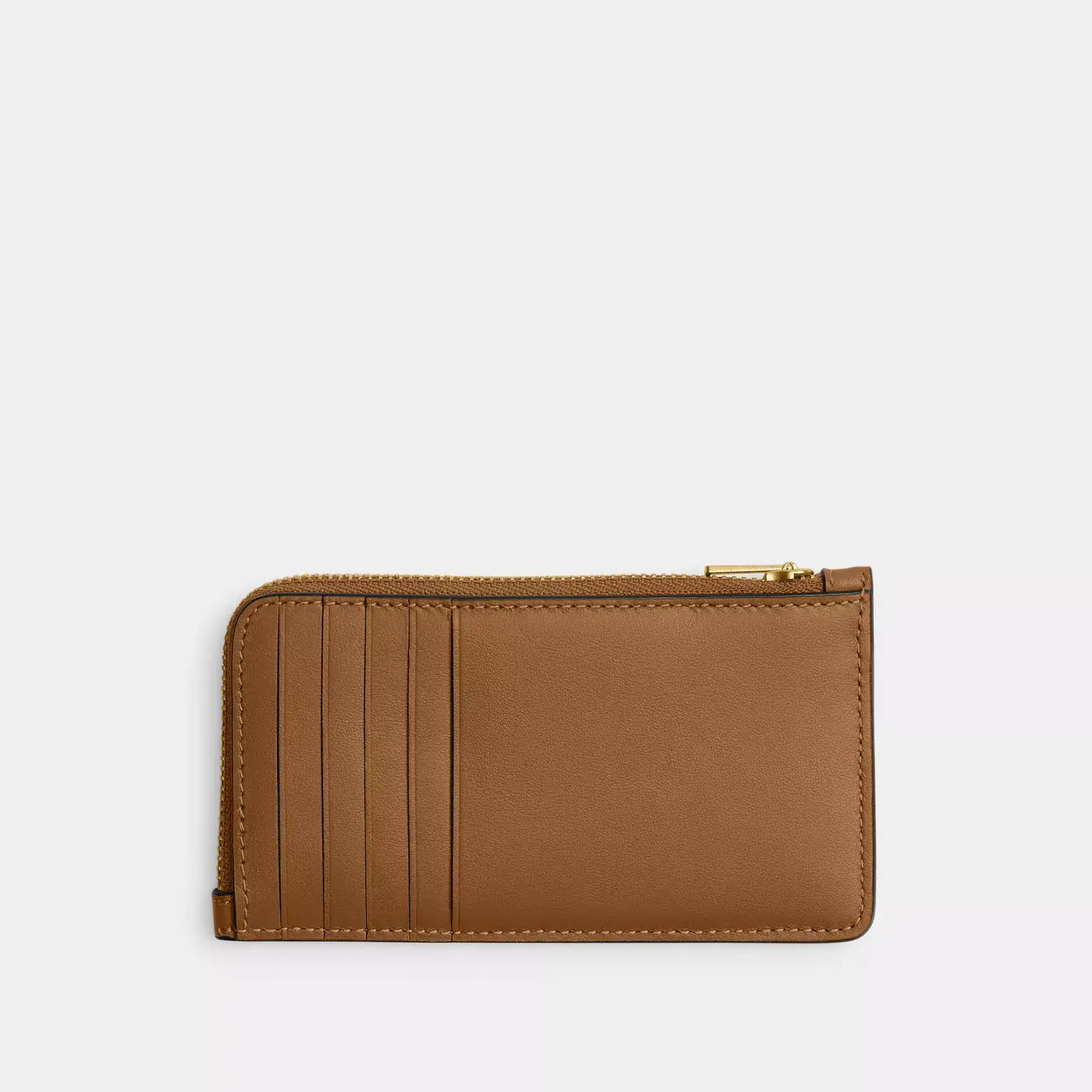 COACH New York Zip Card-fodral Honungsbrunt